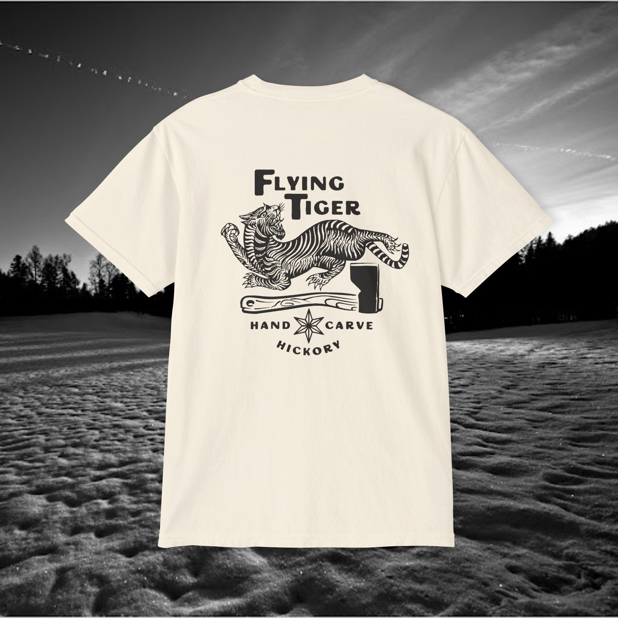 Flying Tiger Axe Handles Unisex Garment-Dyed Pocket T-Shirt