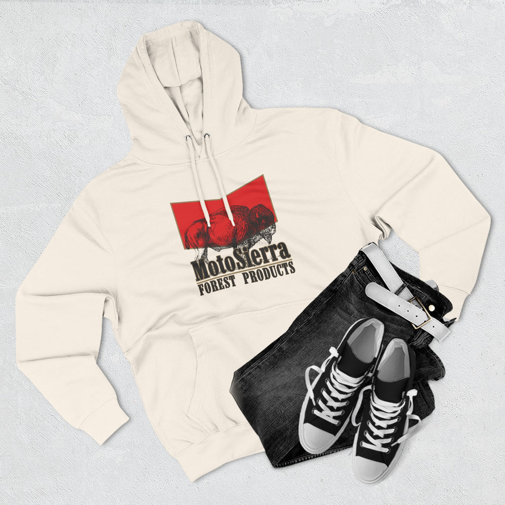 Red Tab Buffalo Three-Panel Fleece Hoodie