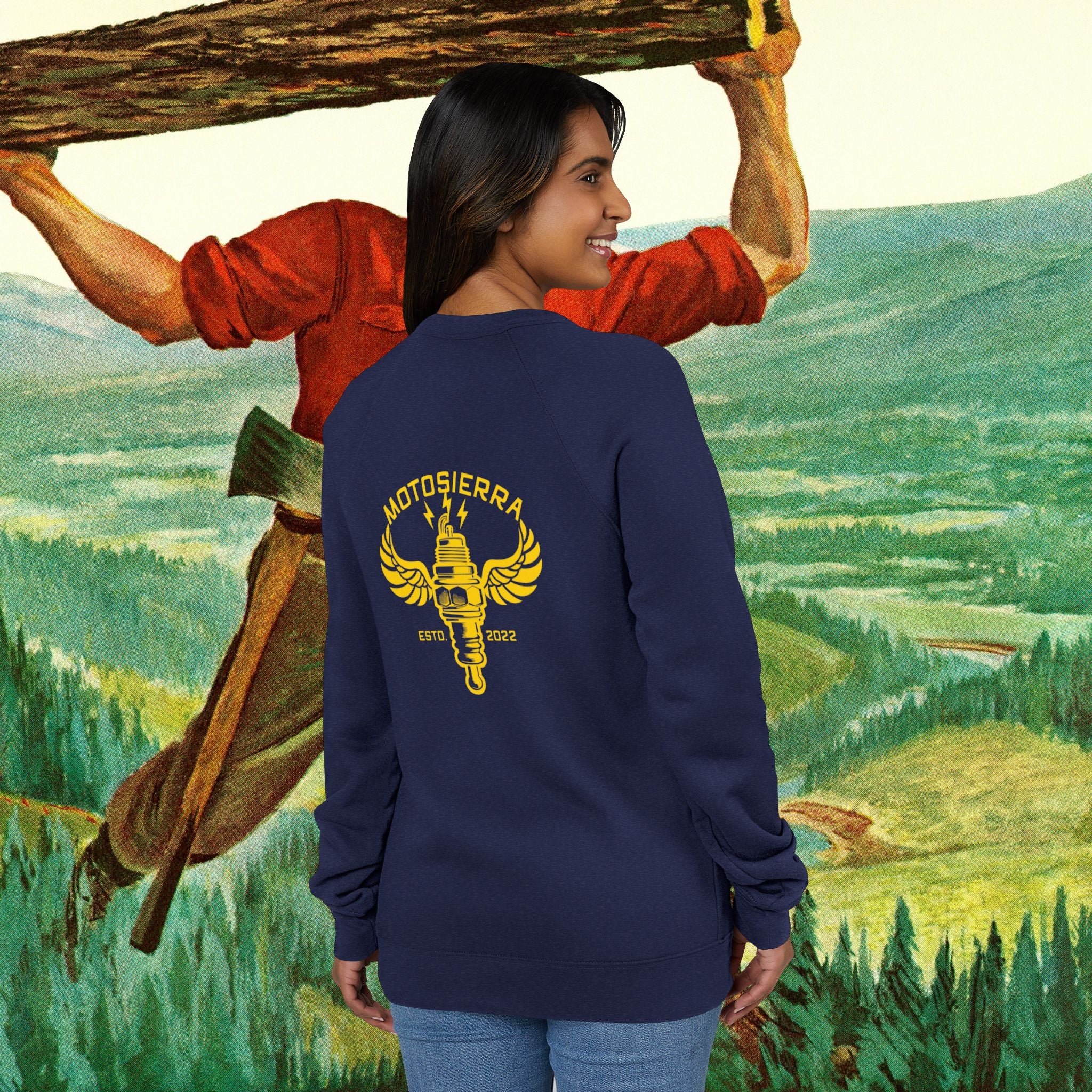 NGK Unisex Sponge Fleece Raglan Sweatshirt