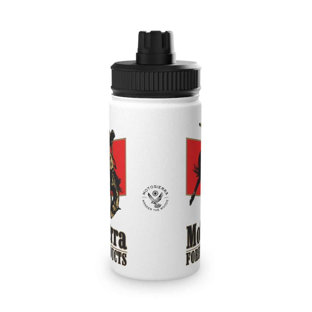 MotoSierra Stainless Steel Water Bottle, Sports Lid, Gym Hydration, Outdoor Adventure, Travel Companion,