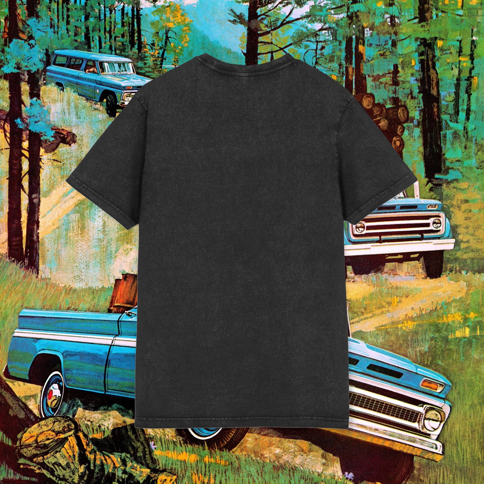 EU Vintage-Inspired Acid Washed Tee, Perfect for Casual Outings, Beach Days, Music Festivals, Gifts for Any Occasion, Retro Vibe