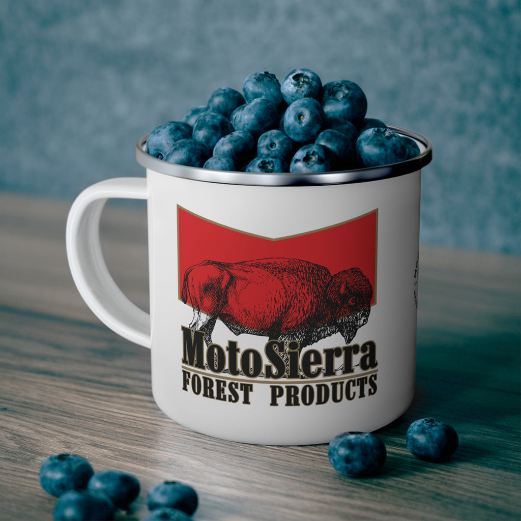 MotoSierra Buffalo Enamel Camping Mug