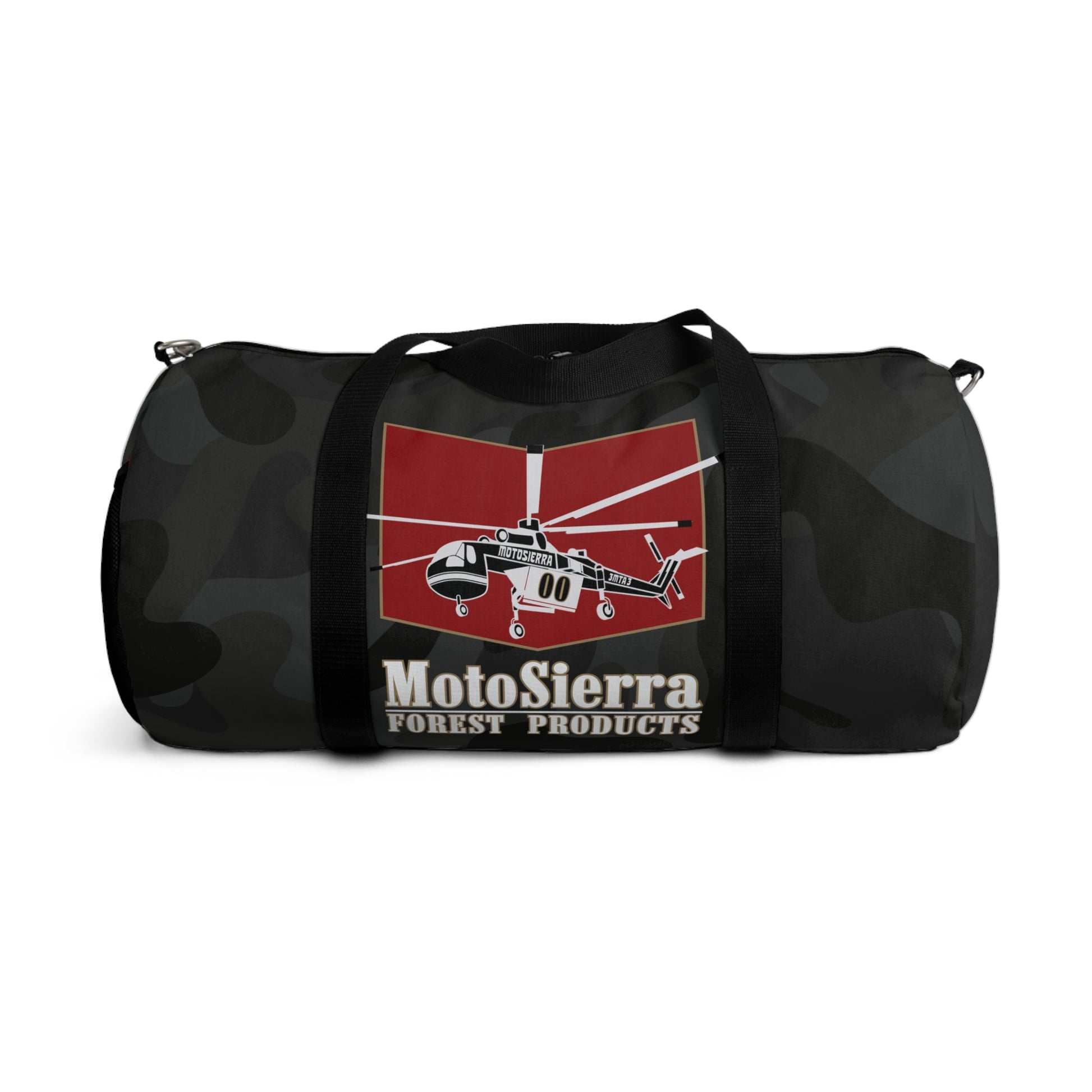Black Camo Crane Logo Duffel Bag - Perfect for Gym, Travel, Outdoor Gifts