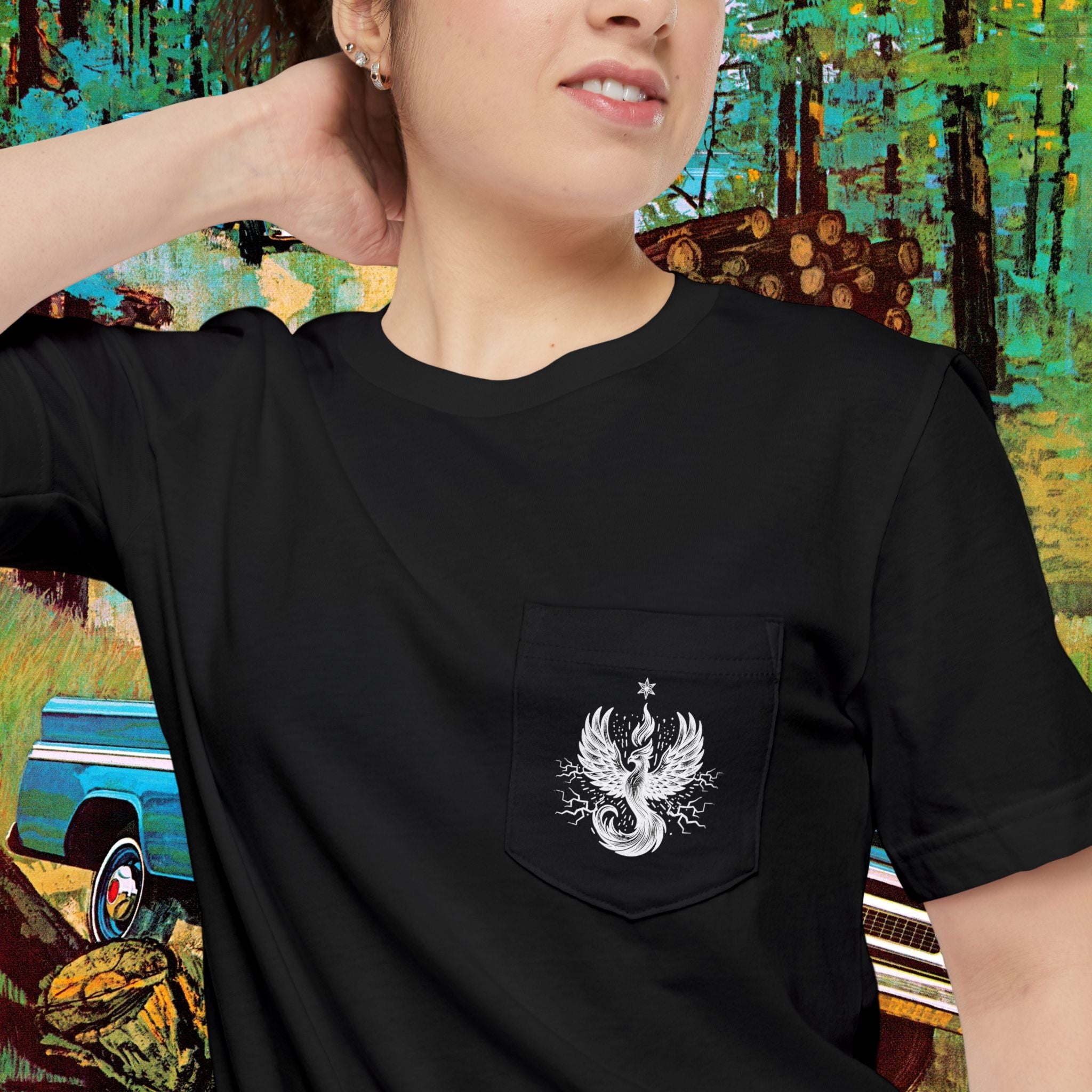 Thunderbird Vintage-Inspired Unisex Pocket T-Shirt