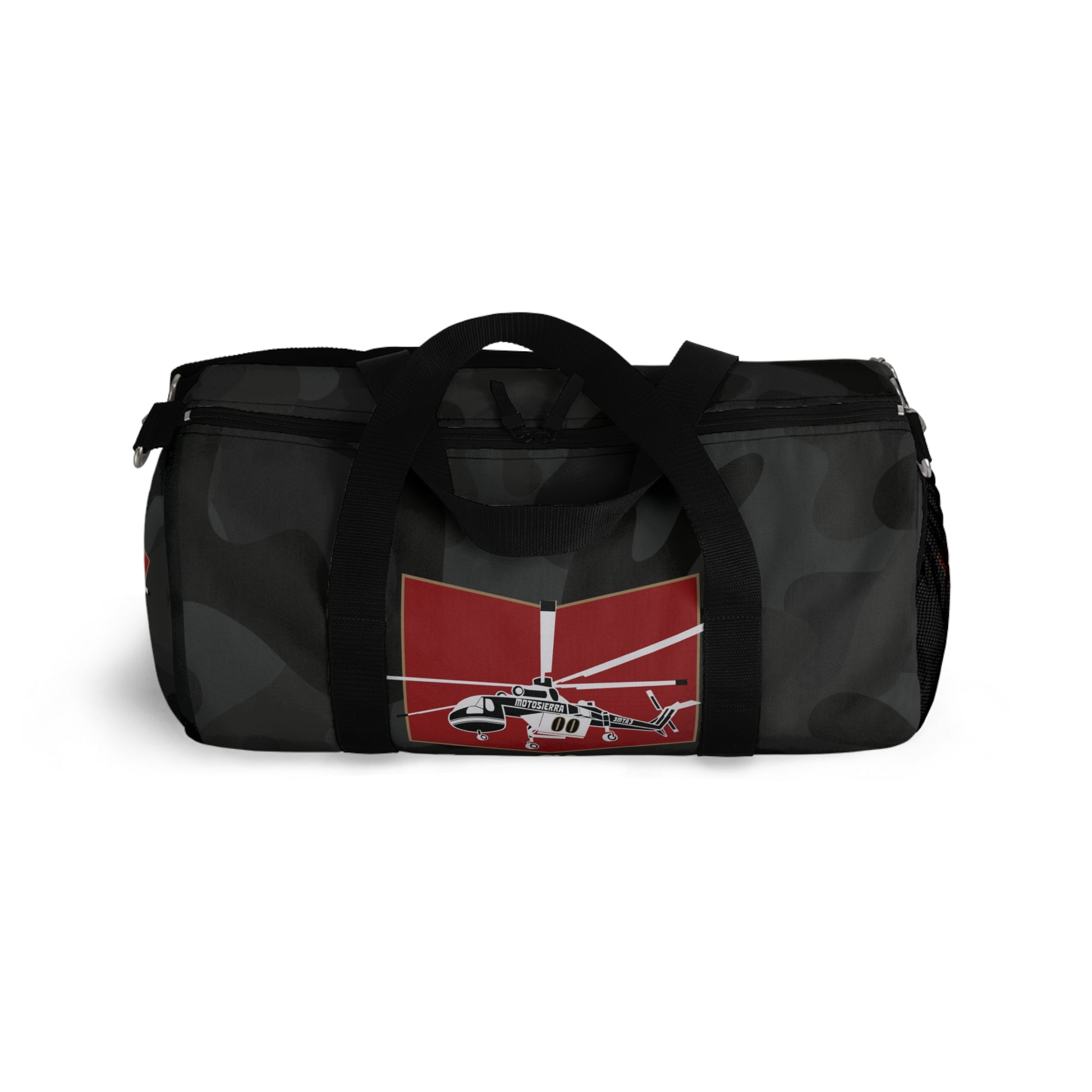 Black Camo Crane Logo Duffel Bag - Perfect for Gym, Travel, Outdoor Gifts