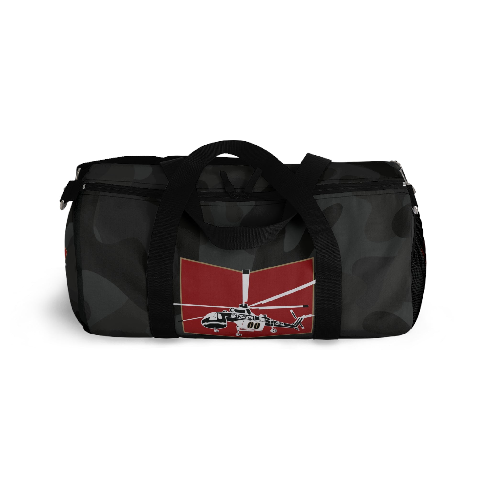 Black Camo Crane Logo Duffel Bag - Perfect for Gym, Travel, Outdoor Gifts