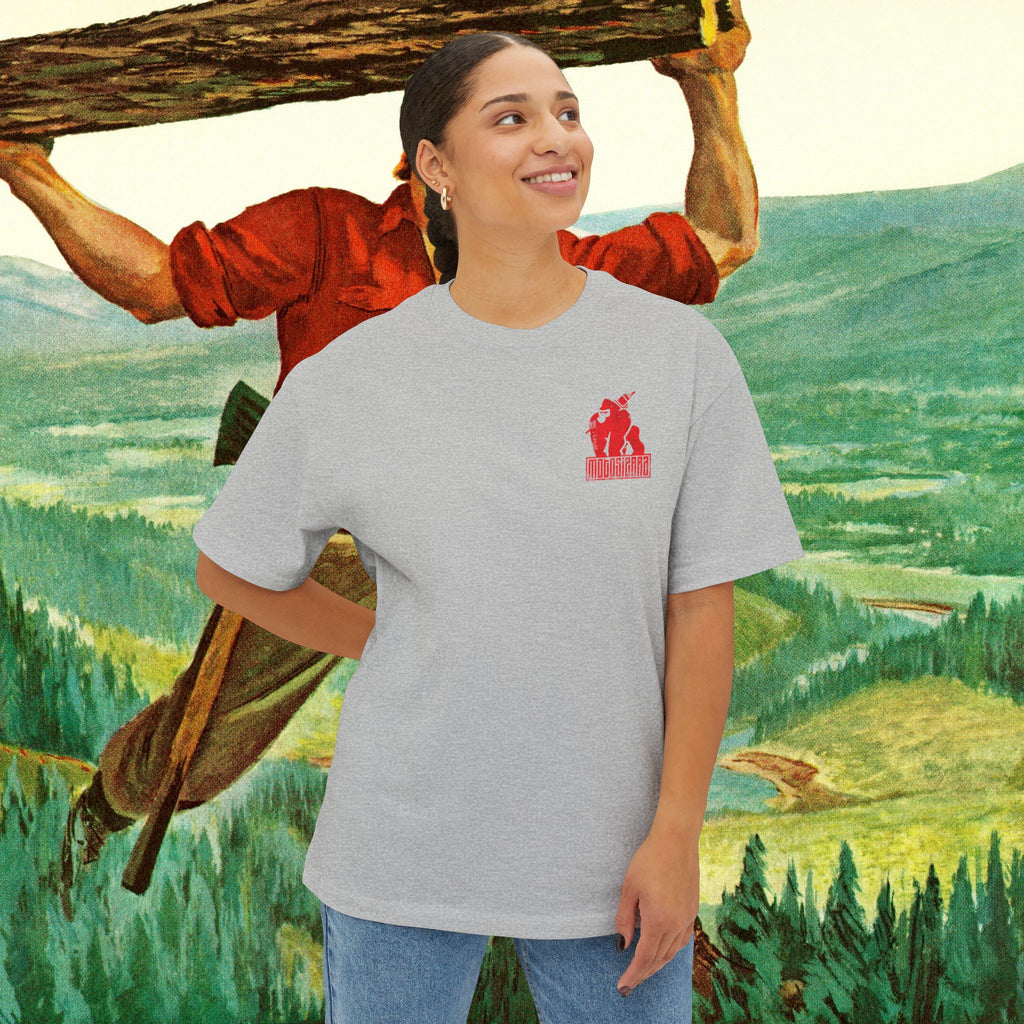 Skilled Labor Red Unisex Oversized Boxy Tee