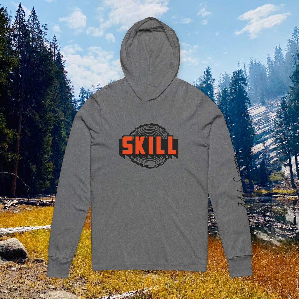 Skill Unisex Hooded Long Sleeve Tee