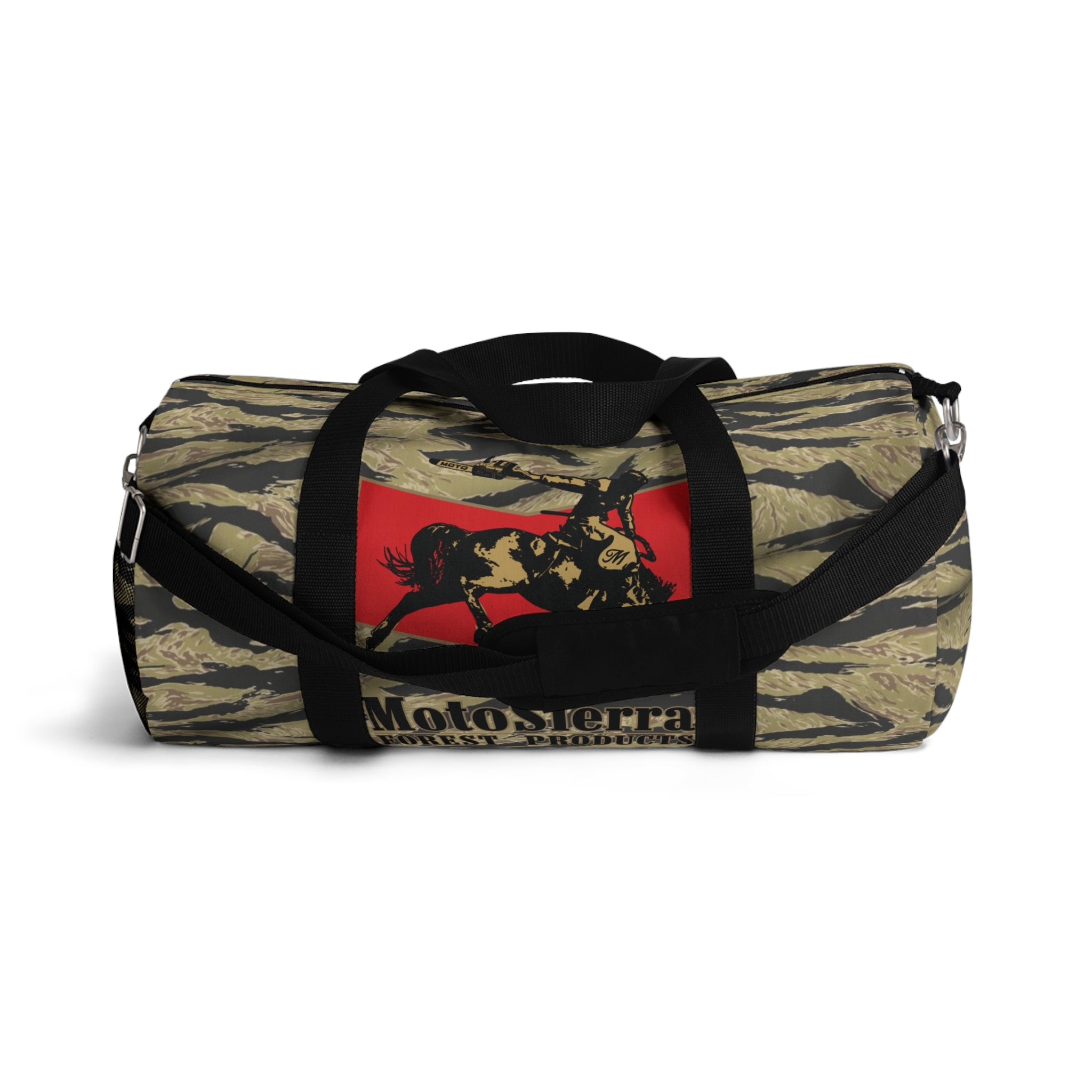 Gold Tiger Cowboy Logo Motosierra Adventure Duffel Bag