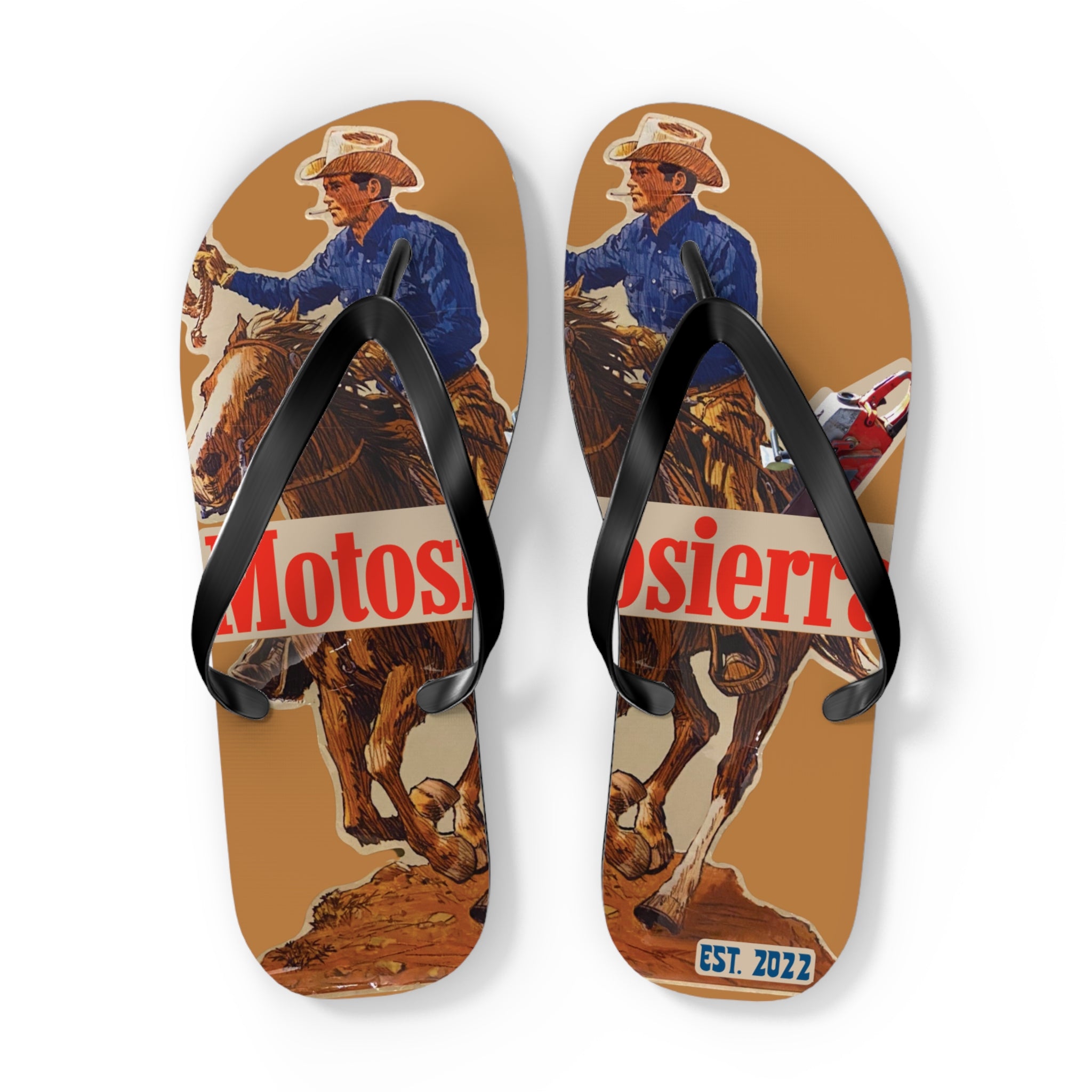 Moto Man Red Bag Flops