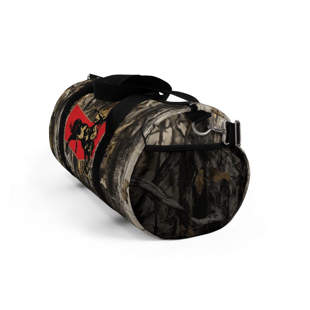Tree Camo Kestrel Logo Motosierra Adventure Duffel Bag - Perfect for Gym, Travel, Outdoor Activities, Weekend Getaway, Gifts