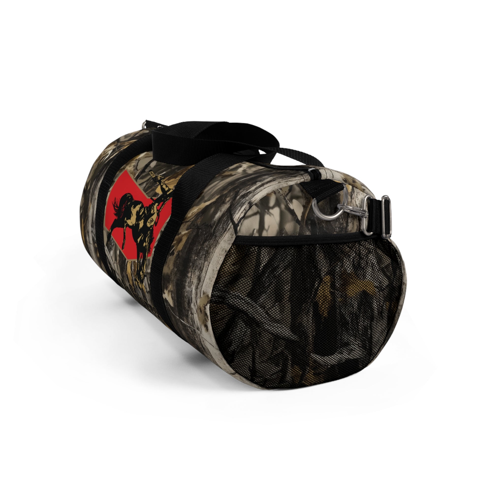 Tree Camo Kestrel Logo Motosierra Adventure Duffel Bag - Perfect for Gym, Travel, Outdoor Activities, Weekend Getaway, Gifts