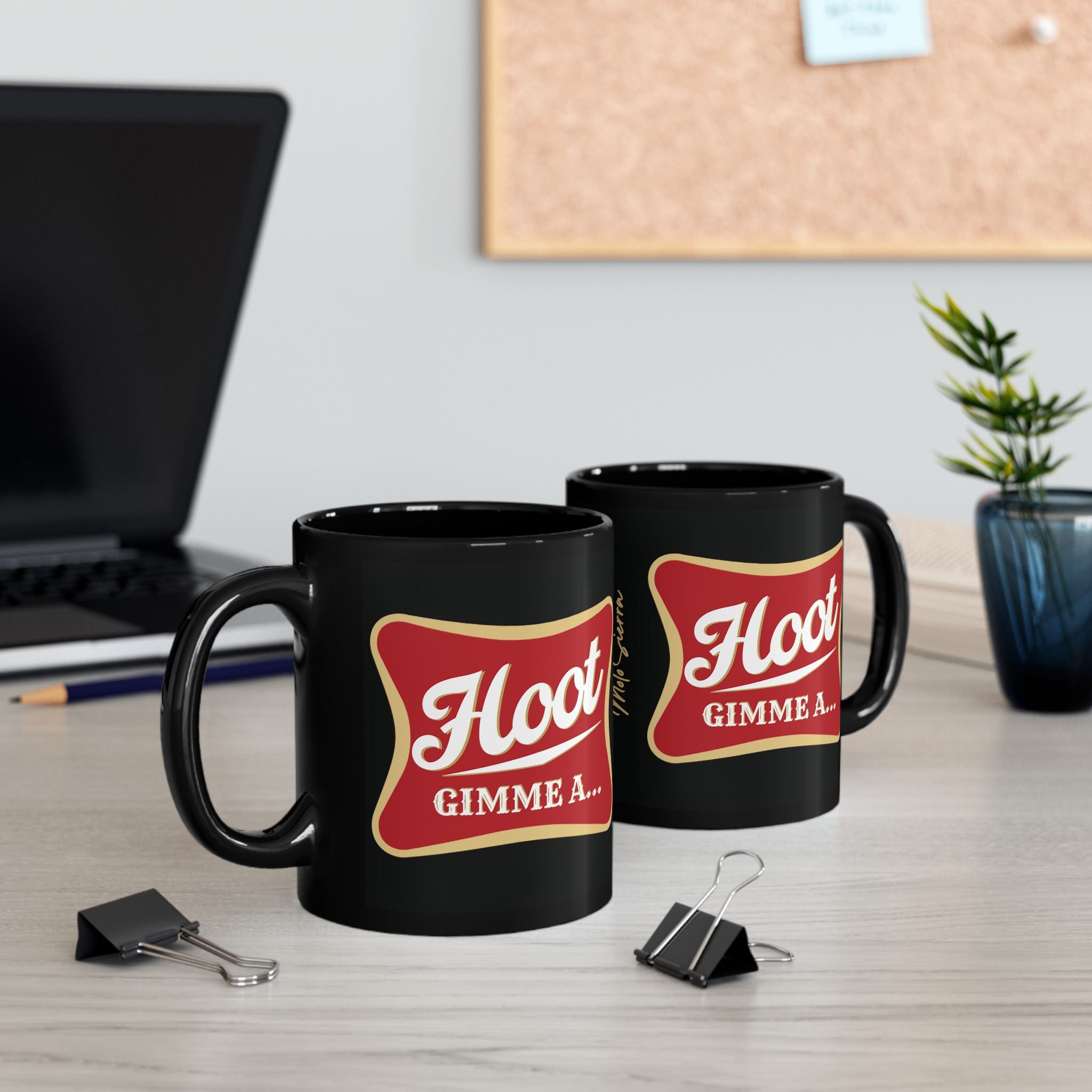 Hoot Black Mug (11oz)