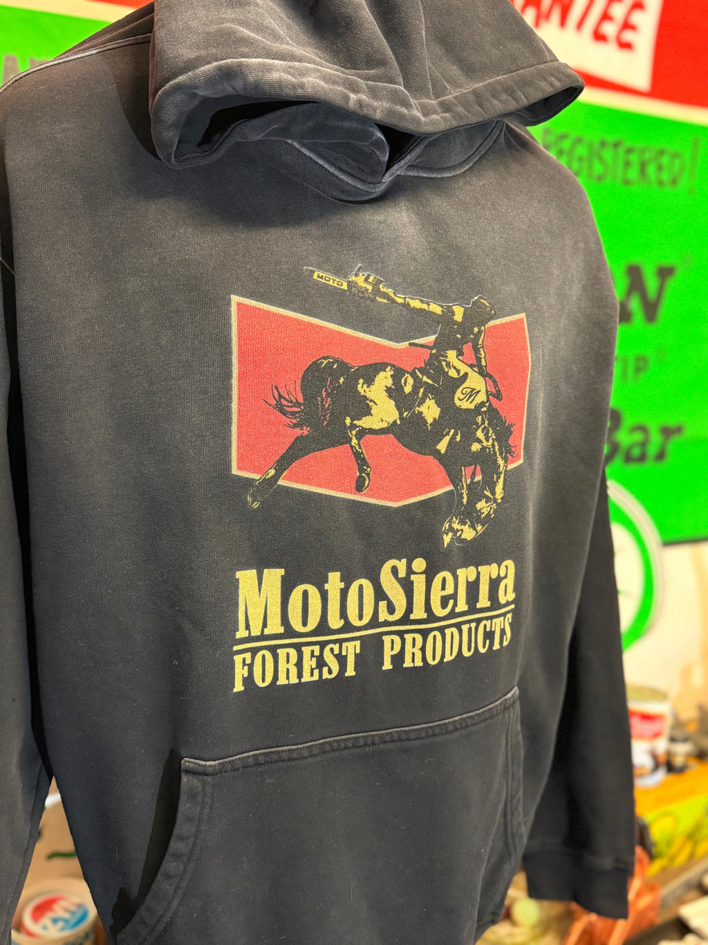 Moto Cowboy Heavyweight Sunfade Oversized Hoodie