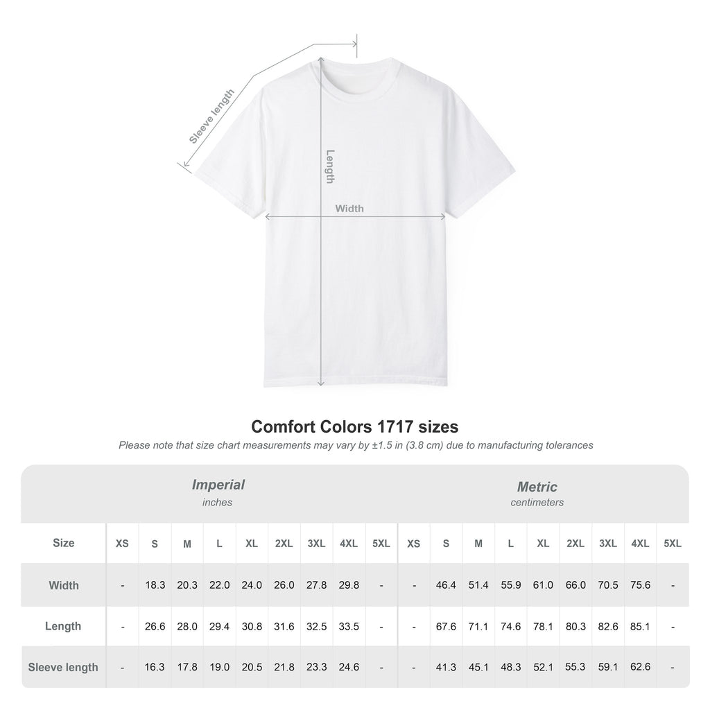 Aberdeen Garment-Dyed T-Shirt with Artistic Print, Casual Wear, Unique Gift, Graphic Tee
