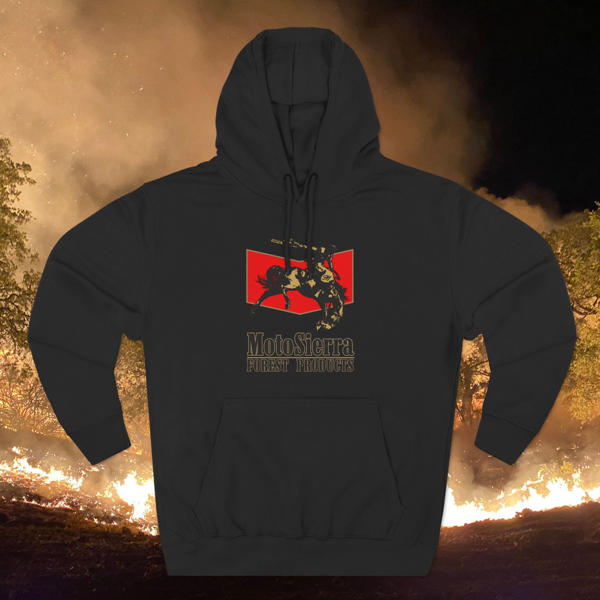 MotoSierra Forest Products Cowboy Hoodie, Comfortable Fleece Sweatshirt for Nature Lovers, Ideal for Outdoor Adventures, Gift for Forestry [...]