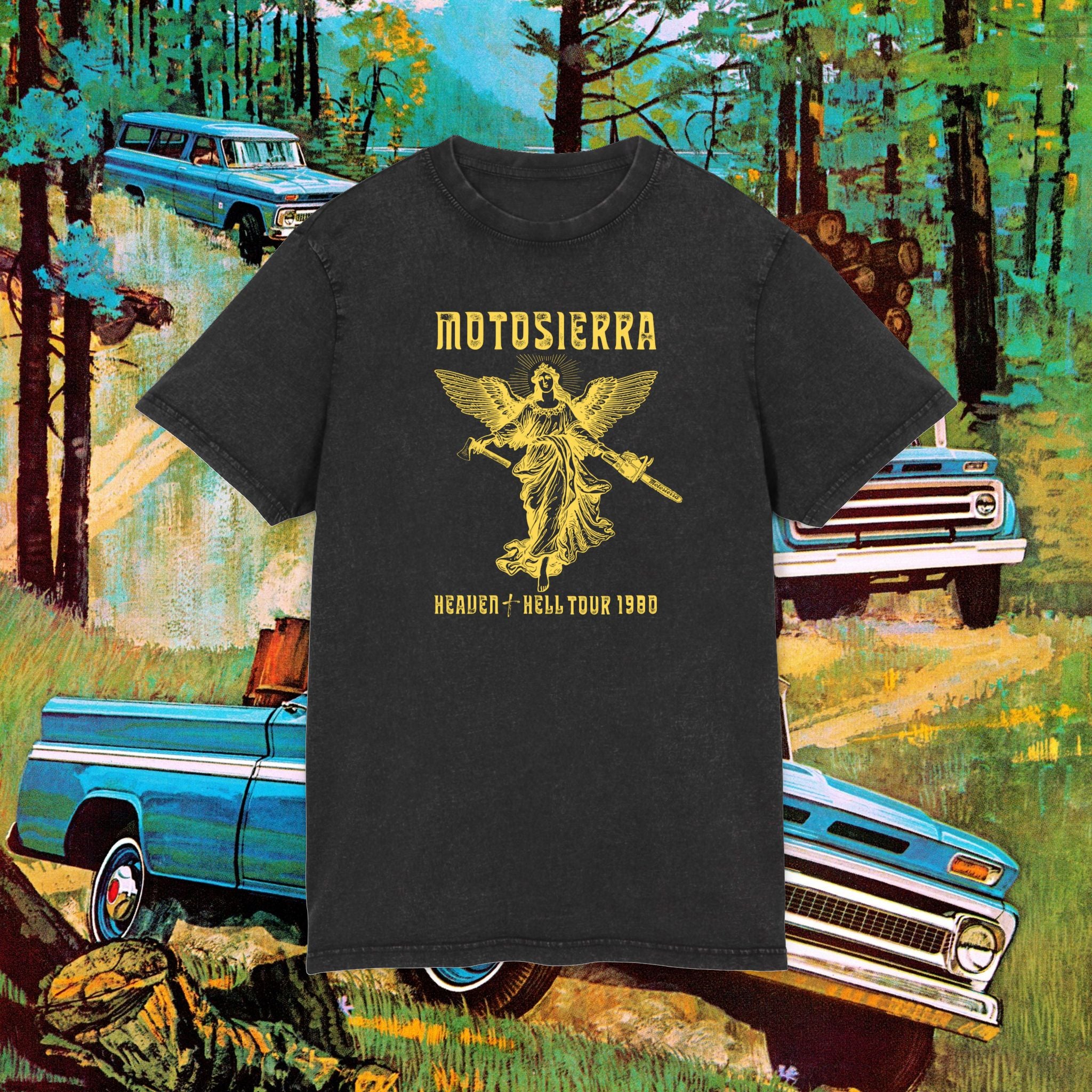 EUROPE ONLY 1980 Acid Washed Chainsaw Tee