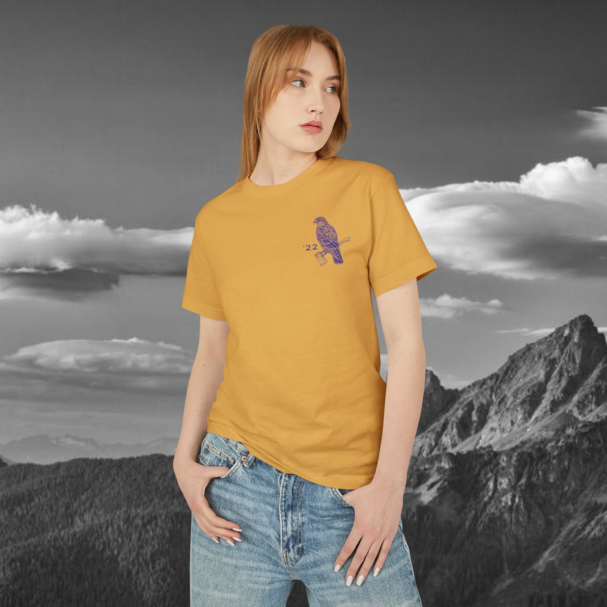 Peninsula Unisex Heavyweight Cotton T-Shirt, Hiking Gift, Outdoor Adventure Apparel, Bird Watchers Top