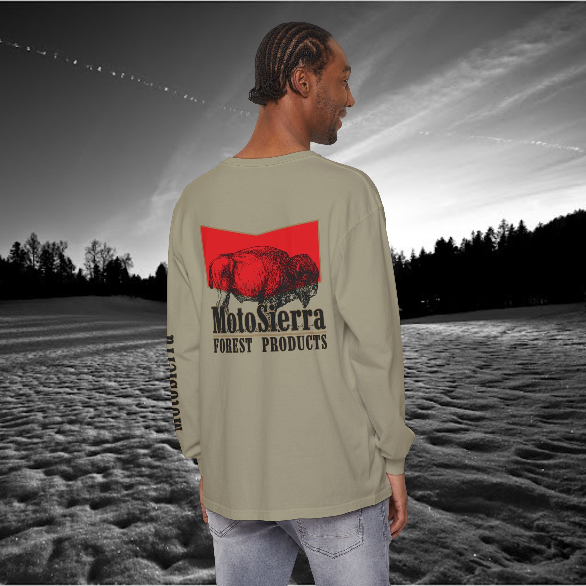 MotoSierra Forest Products Long Sleeve T-Shirt | Unisex Outdoor Apparel
