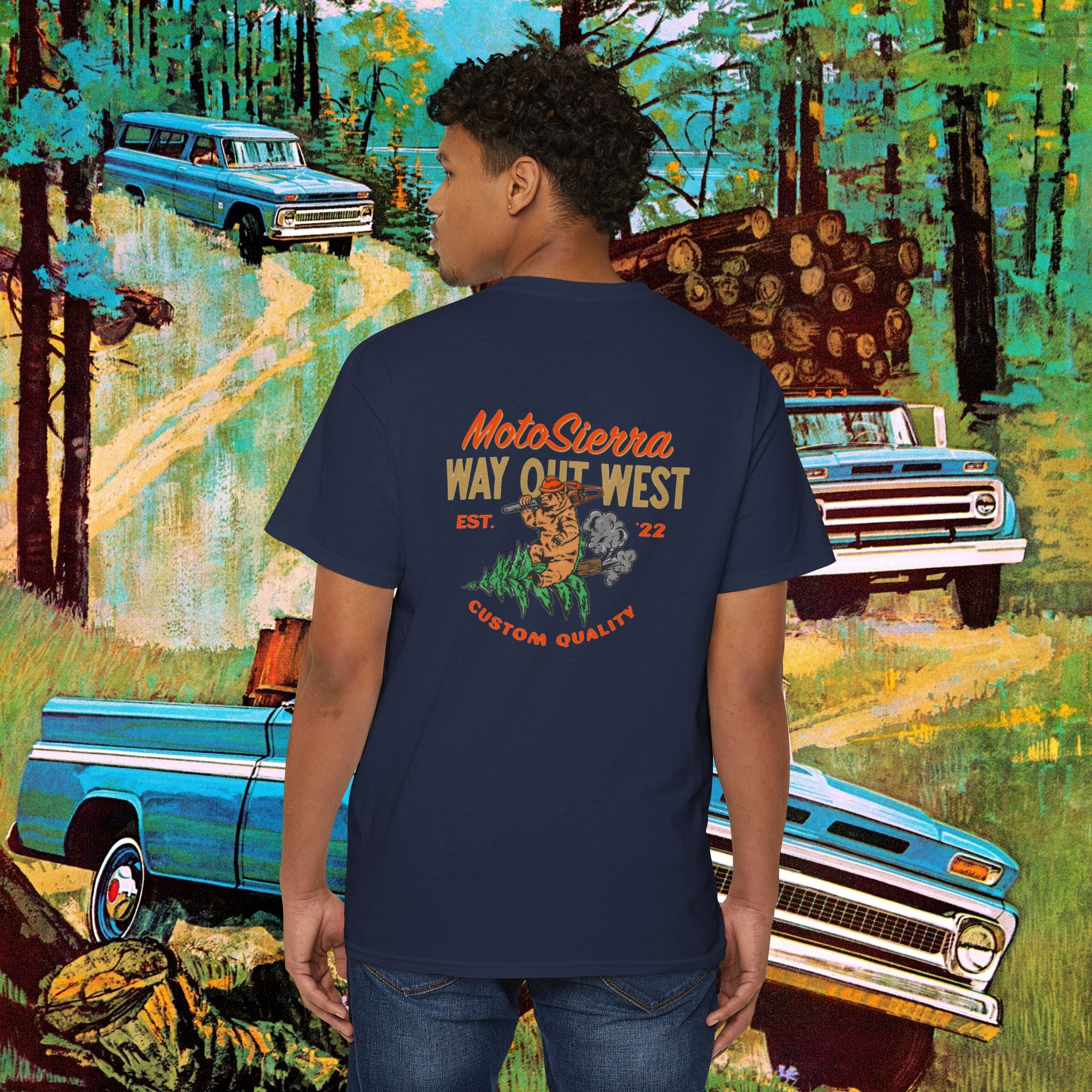 Rocket Bear Unisex Heavy Cotton Pocket Tee