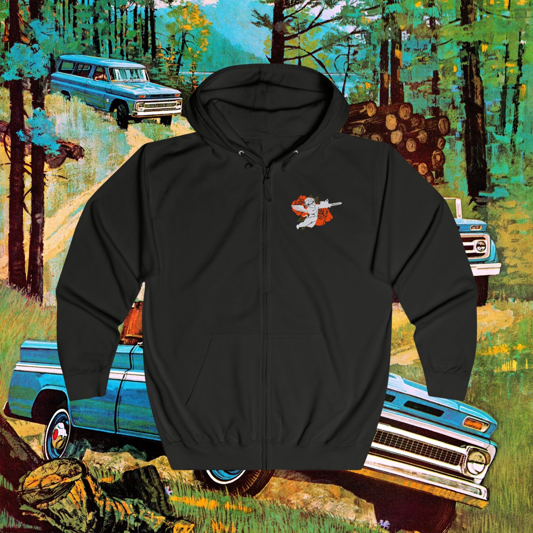 EUROPE ONLY Roses Unisex Full Zip Hoodie