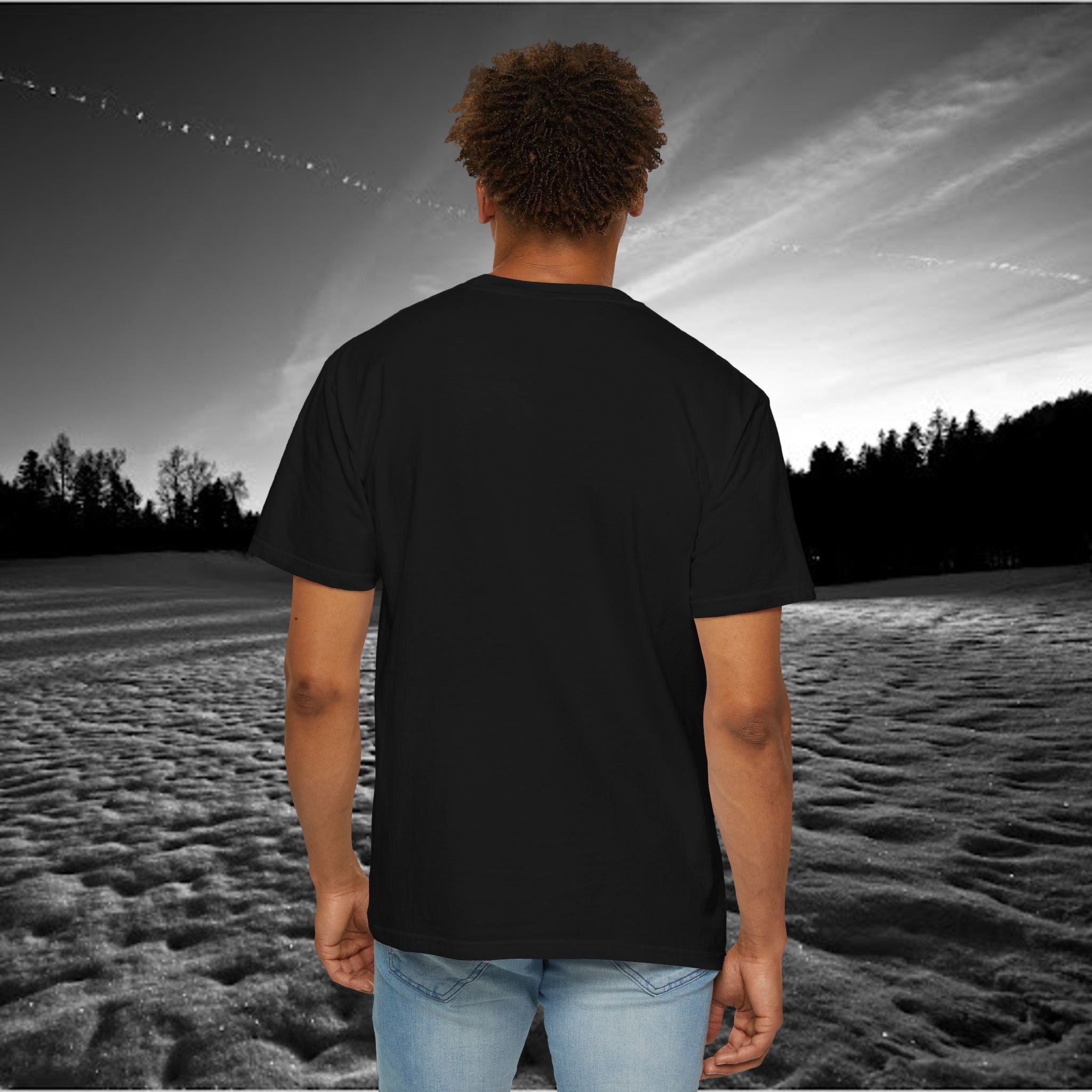 Aberdeen Garment-Dyed T-Shirt with Artistic Print, Casual Wear, Unique Gift, Graphic Tee