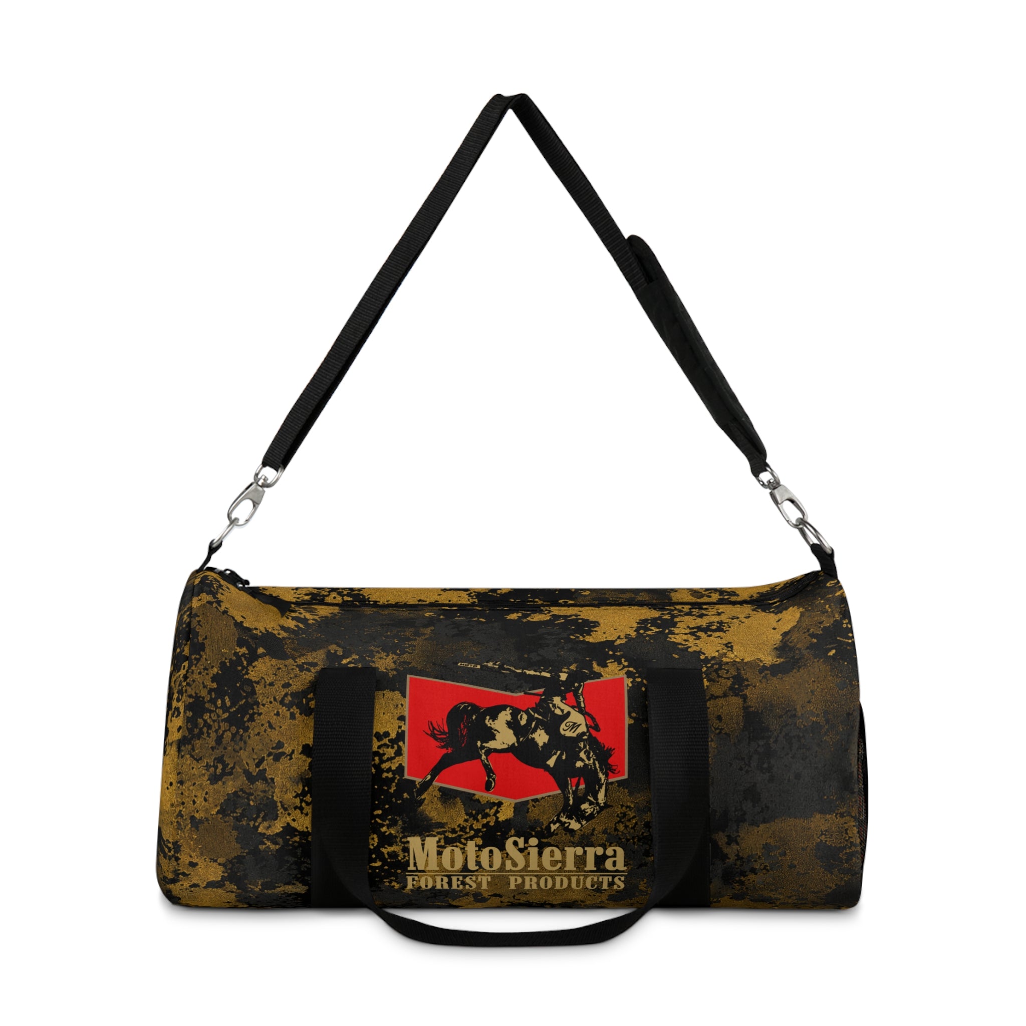 Gold Flecktarn Cowboy Logo  Duffel Bag