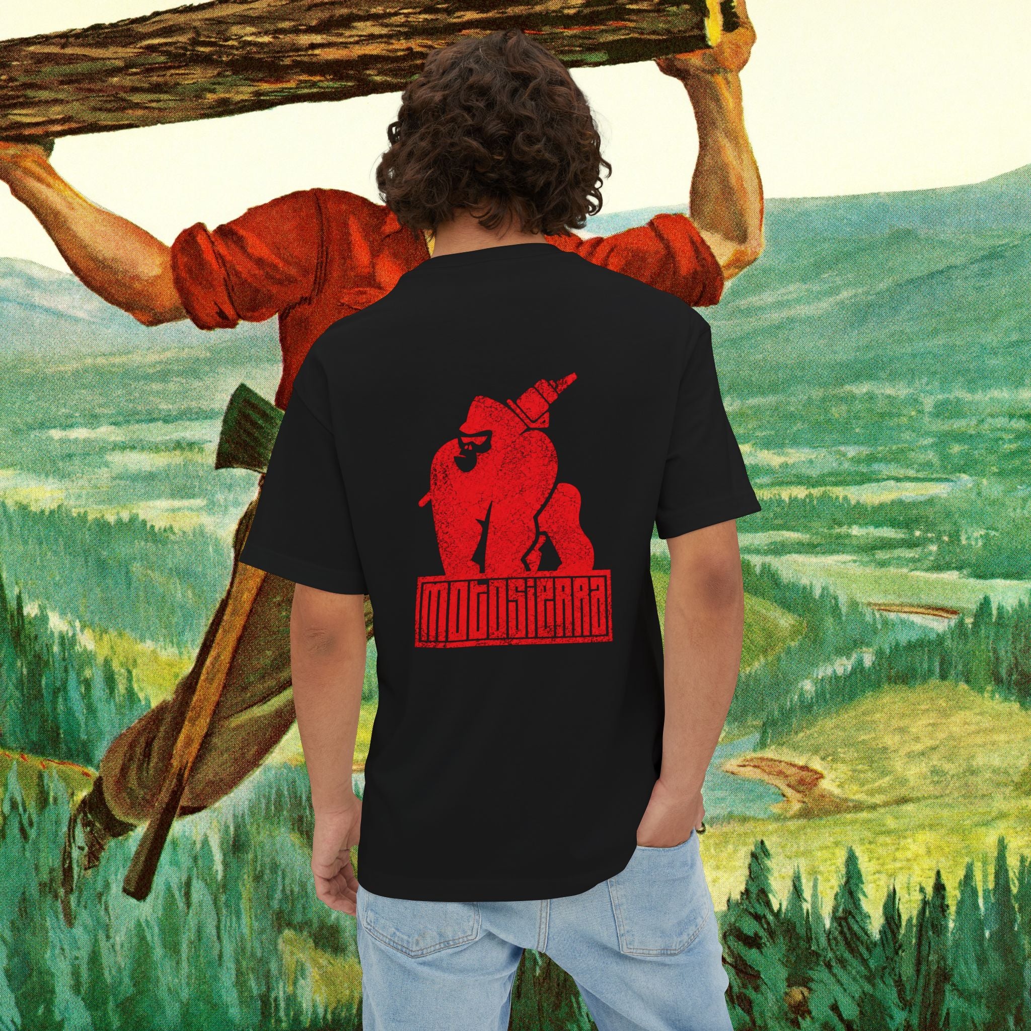 Skilled Labor Red Unisex Oversized Boxy Tee