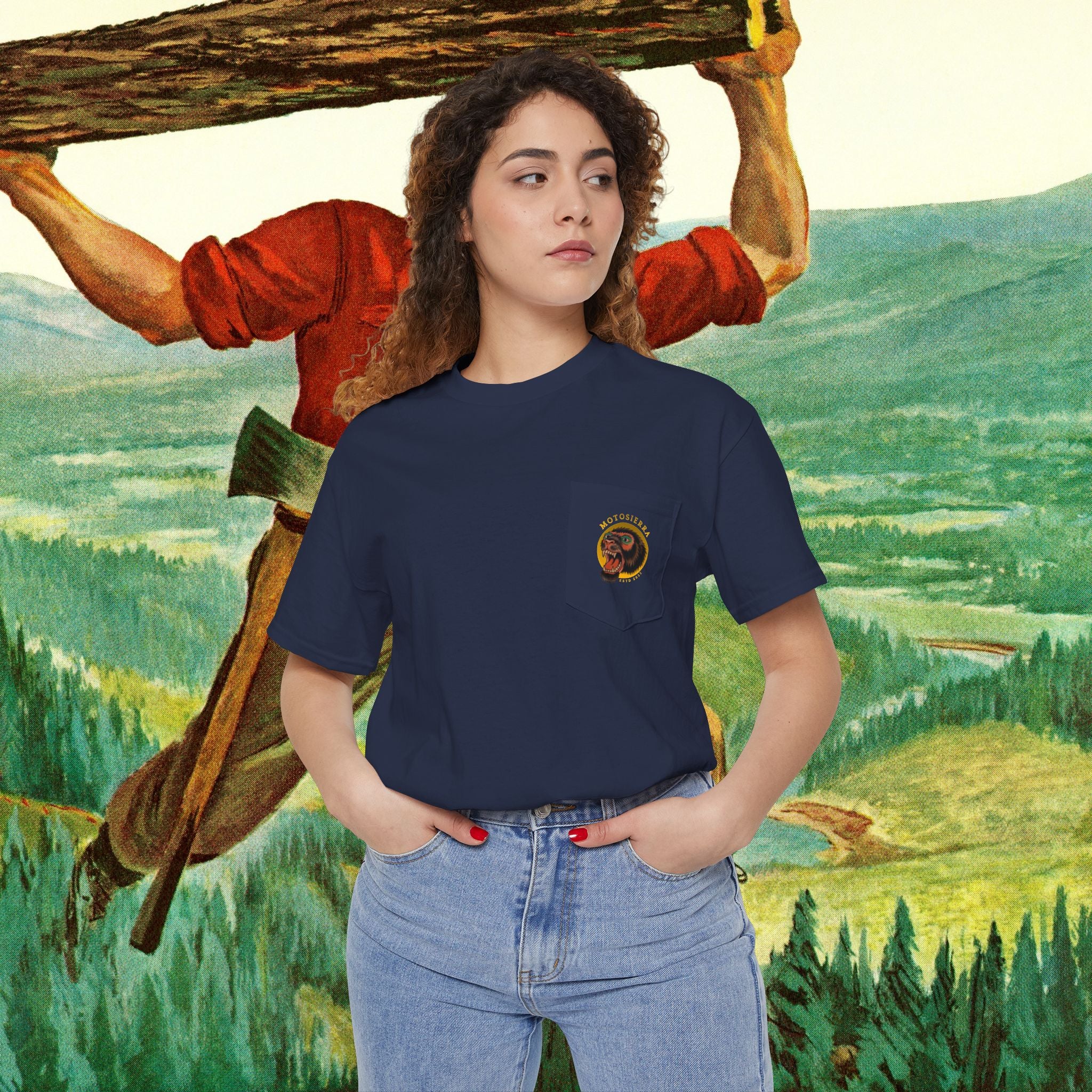 Sasquatch Unisex Heavy Cotton Pocket Tee