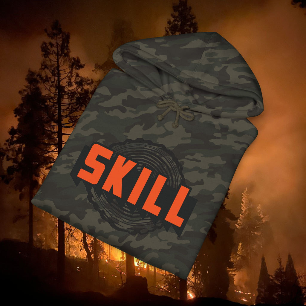 Skill Logo Camo Unisex Heavyweight Hooded Sweatshirt