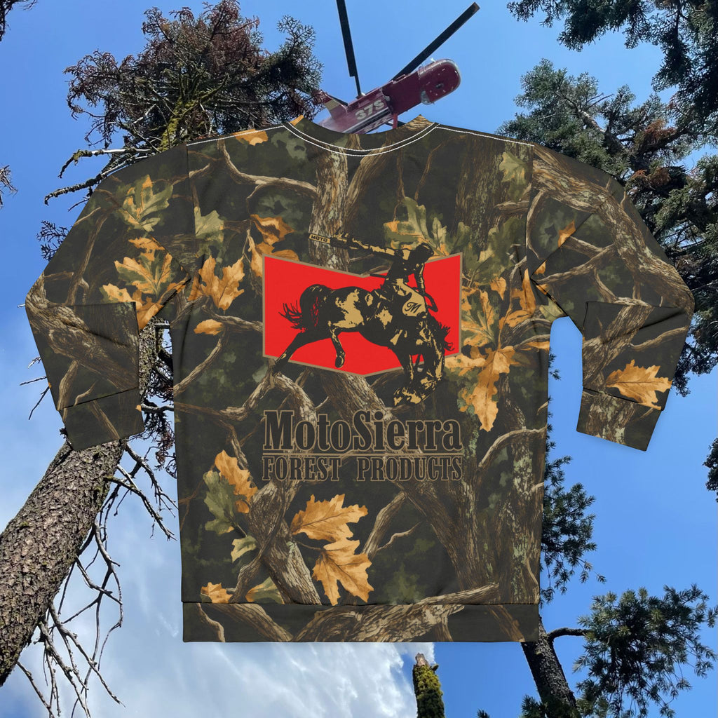 Tree Camo Dark Sweatshirt, Unisex Camo Sweater
