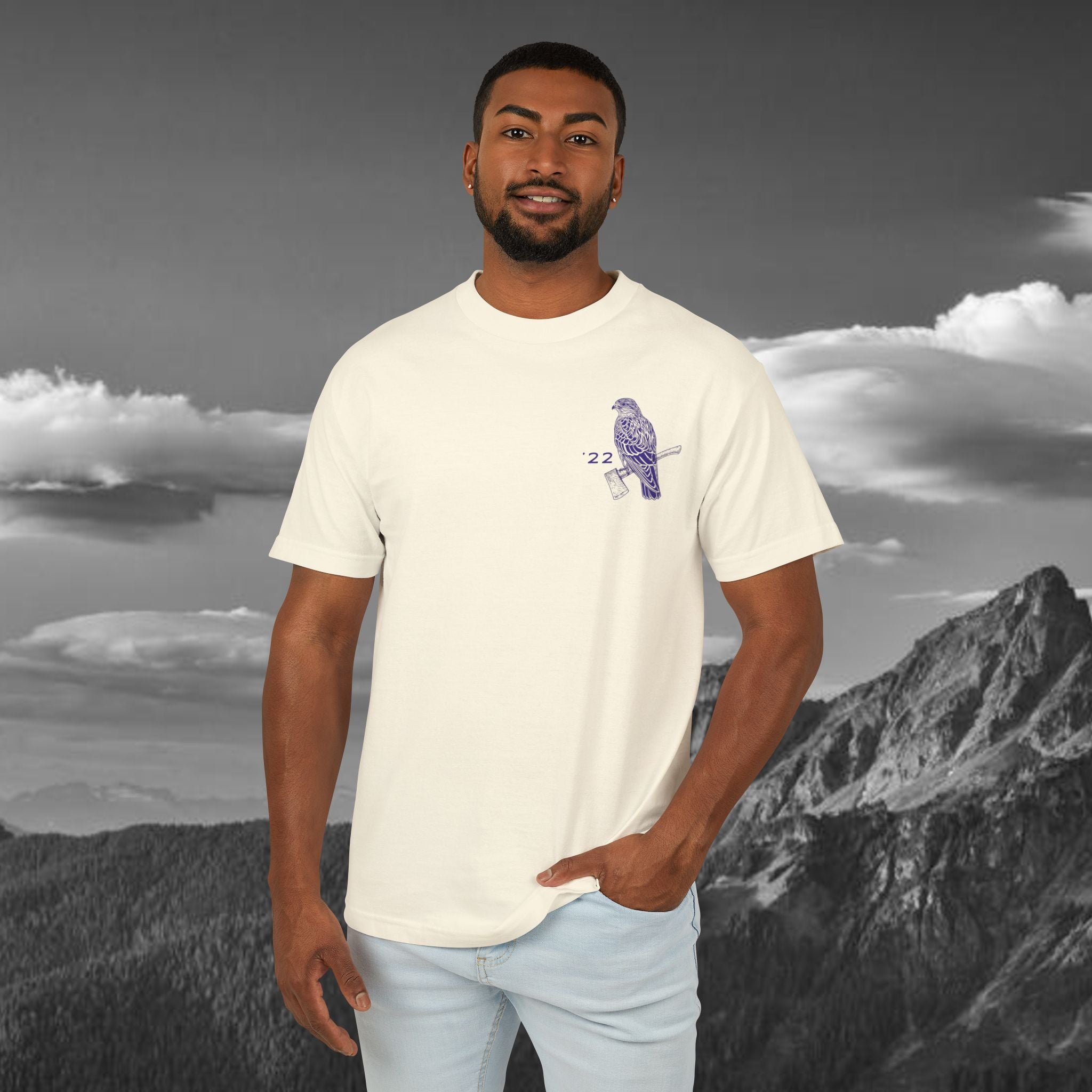 Peninsula Unisex Heavyweight Cotton T-Shirt, Hiking Gift, Outdoor Adventure Apparel, Bird Watchers Top