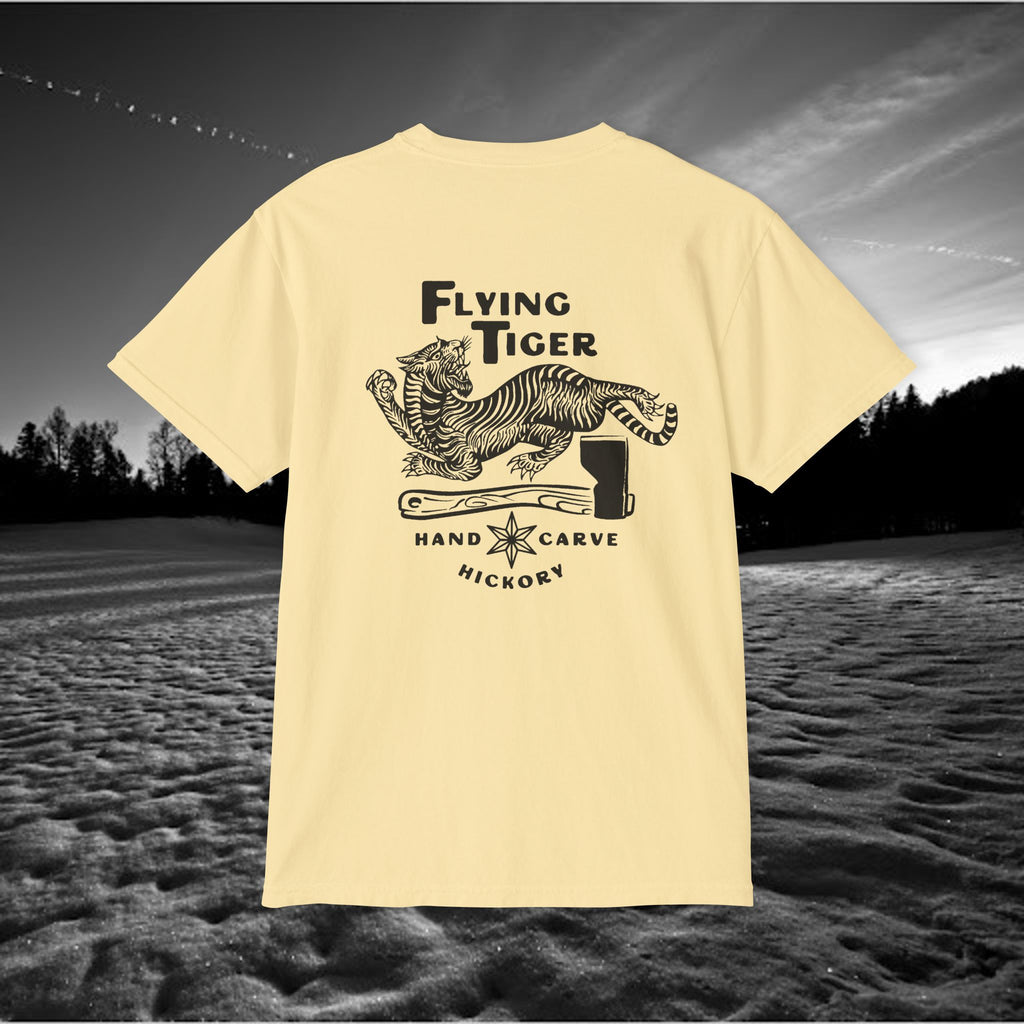 Flying Tiger Axe Handles Unisex Garment-Dyed Pocket T-Shirt
