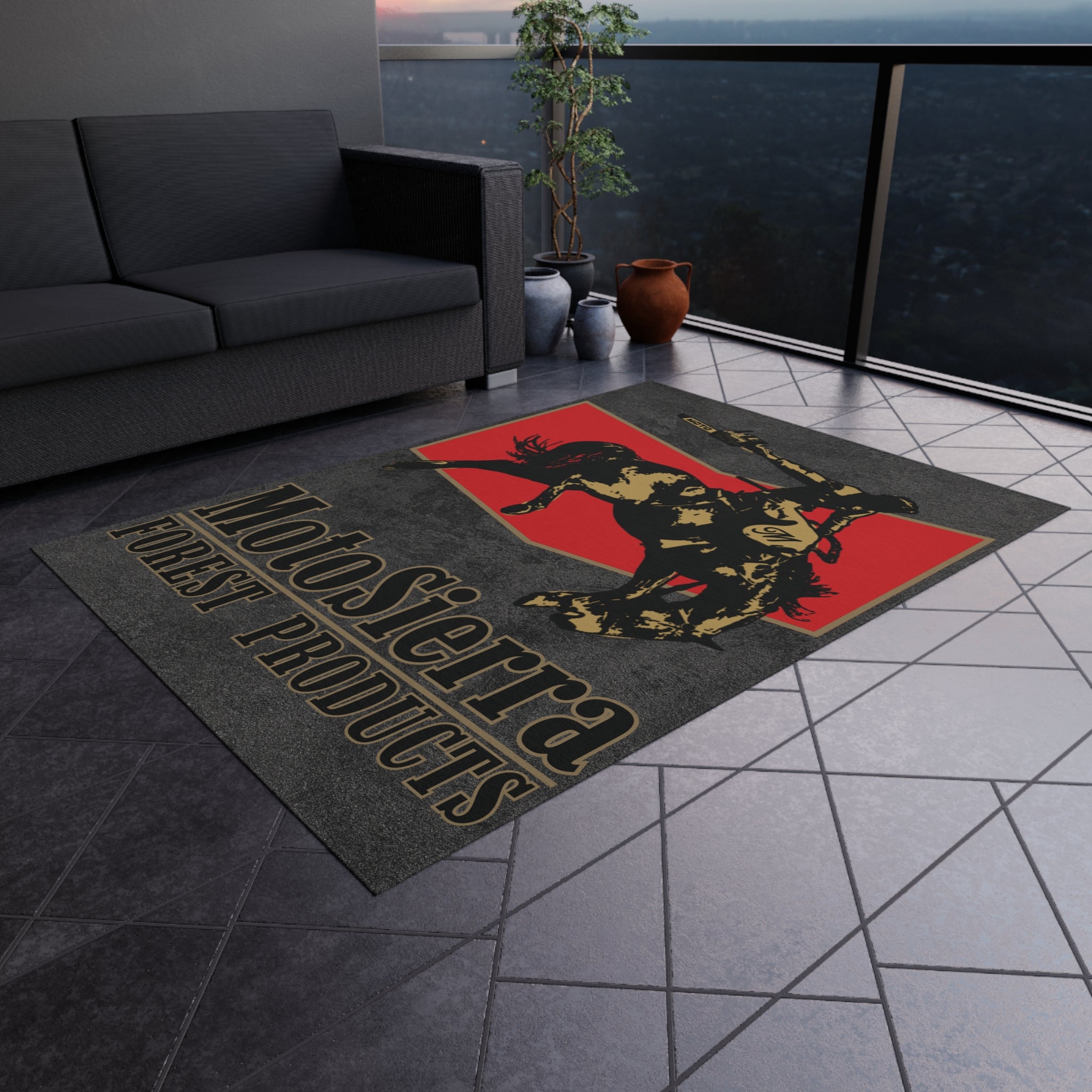 Saw Shop/Outdoor Rug | Camping Floor Mat, Unique Home Addition