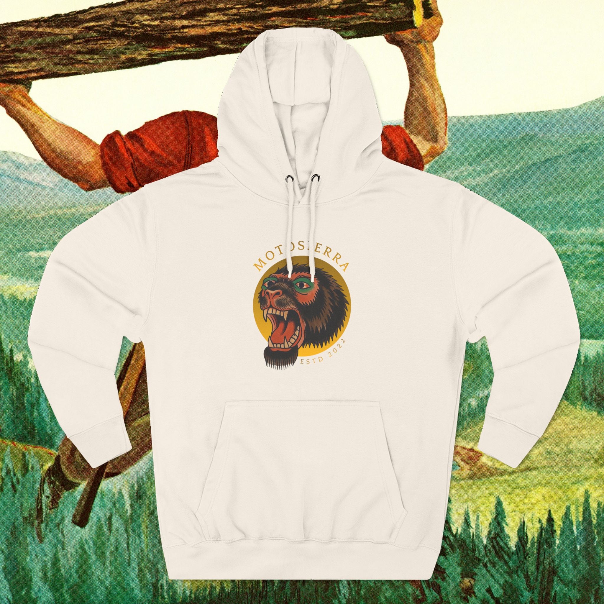 Sasquatch Three-Panel Fleece Hoodie