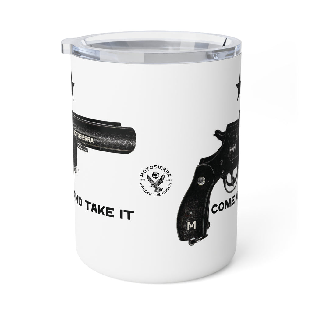 Come and Take It Very Pistol Insulated Travel Mug, Camping Coffee Cup