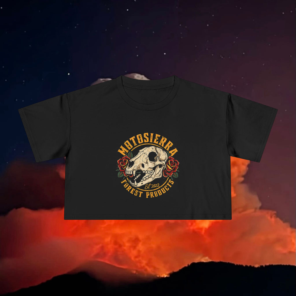 Bear Skull Women's Crop Tee