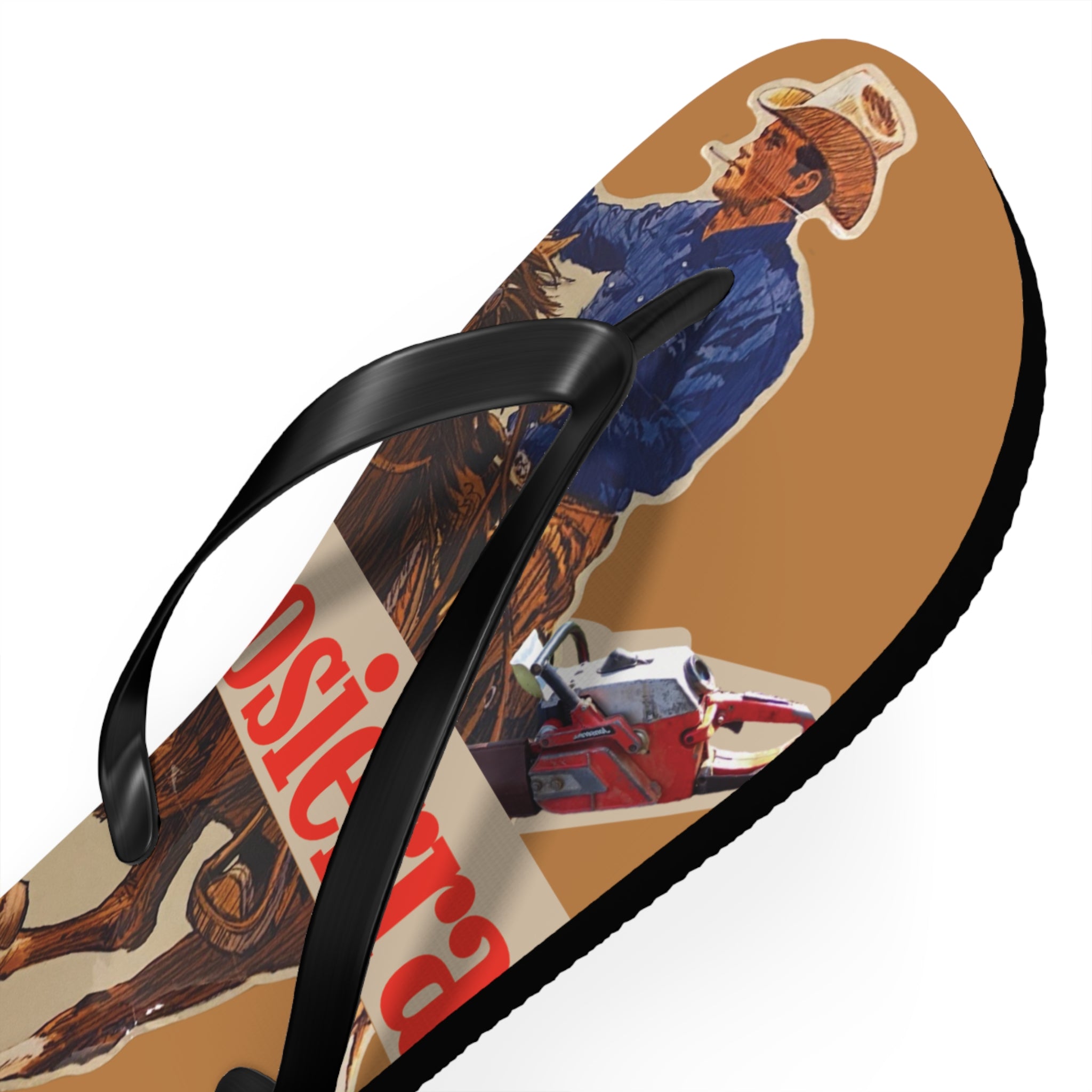 Moto Man Red Bag Flops