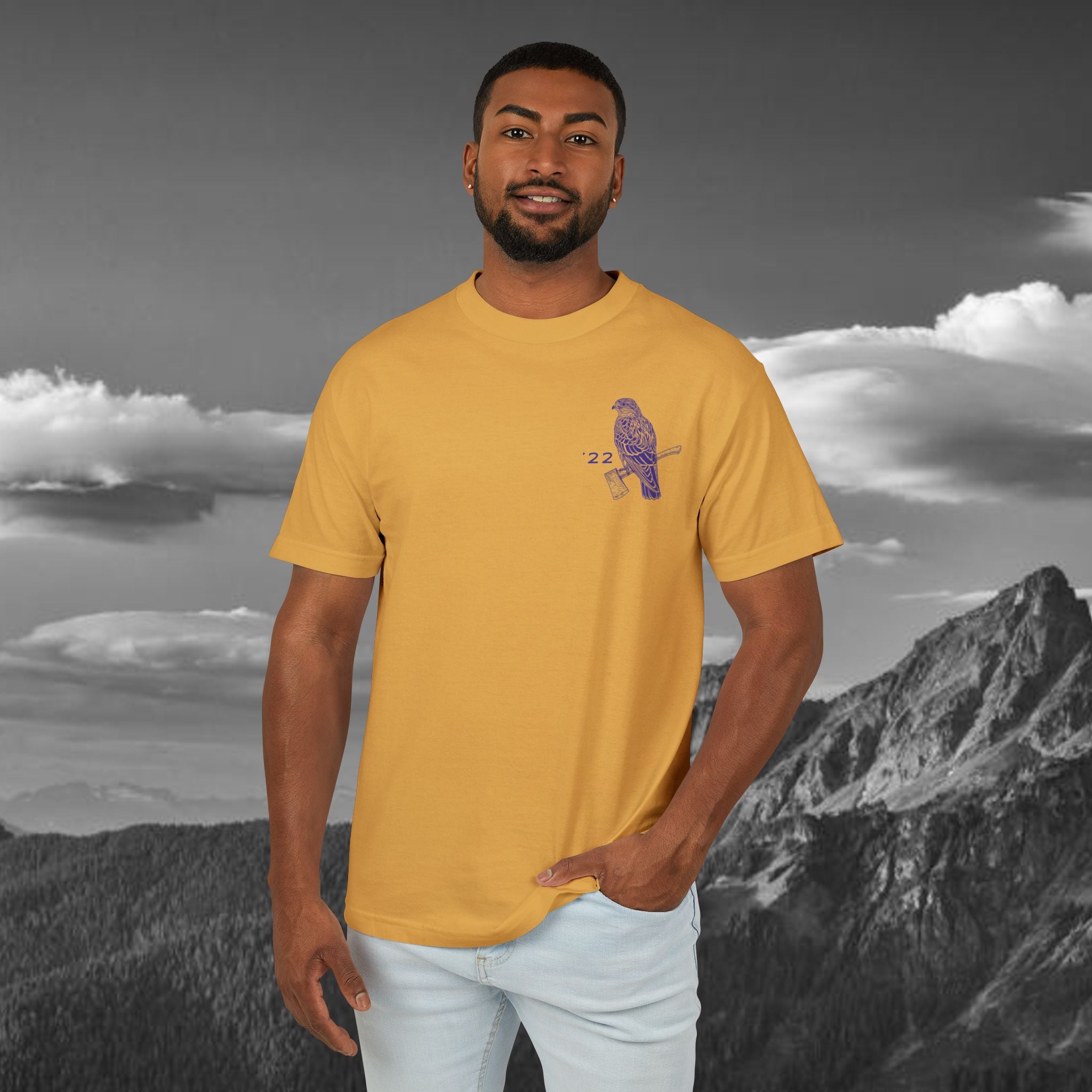 Peninsula Unisex Heavyweight Cotton T-Shirt, Hiking Gift, Outdoor Adventure Apparel, Bird Watchers Top