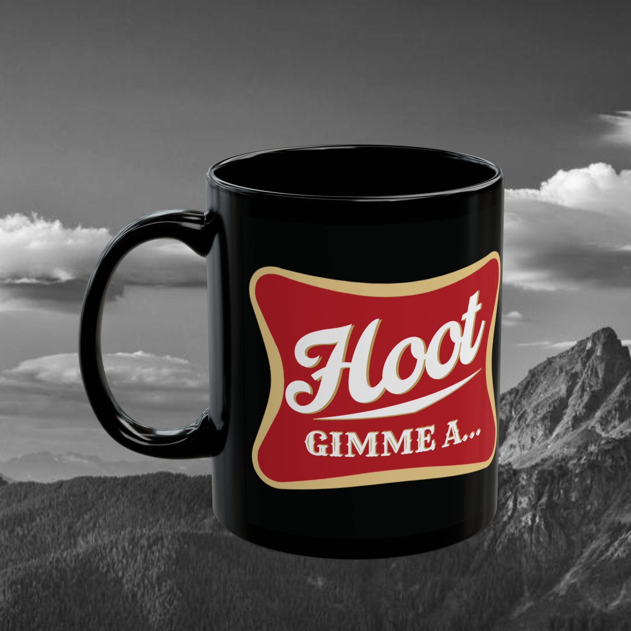 Hoot Black Mug (11oz)