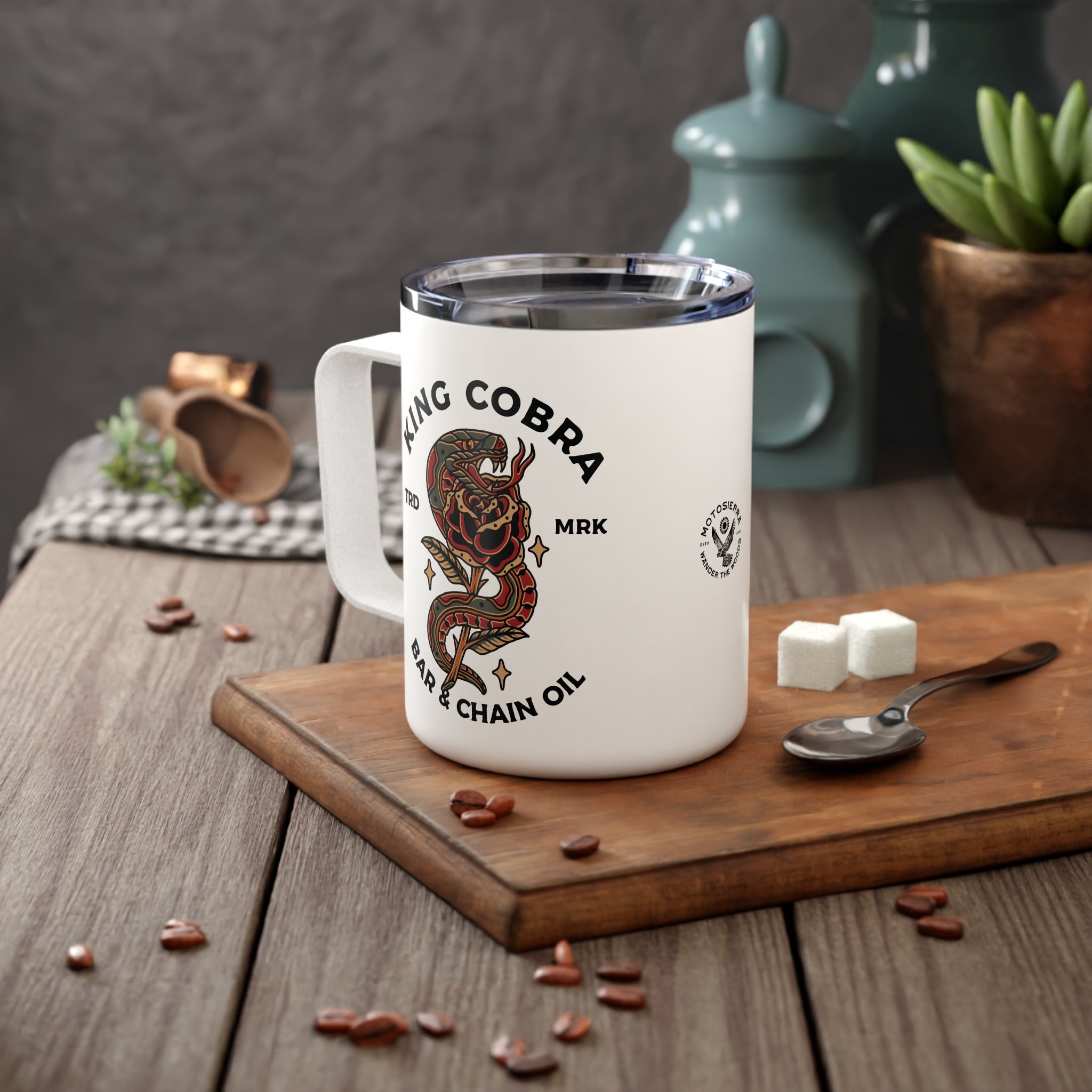 King Cobra Insulated Travel Mug, Camping Coffee Cup