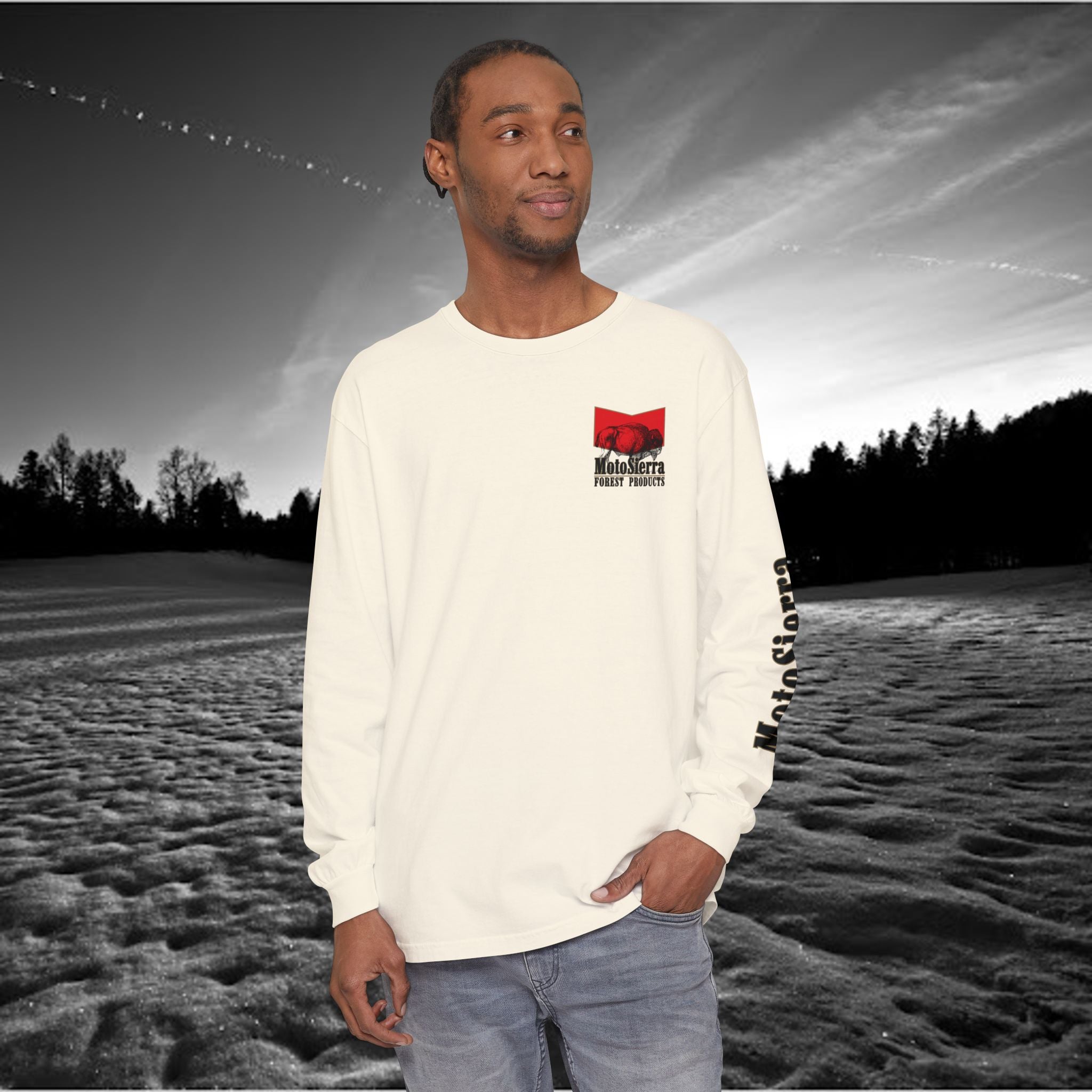 MotoSierra Forest Products Long Sleeve T-Shirt | Unisex Outdoor Apparel