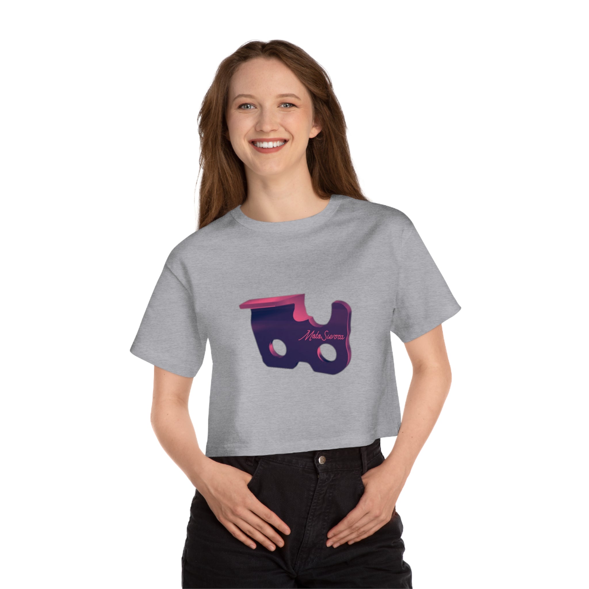 Cutter Champion Women's Heritage Cropped T-Shirt - Motosierra Forest Products Tee