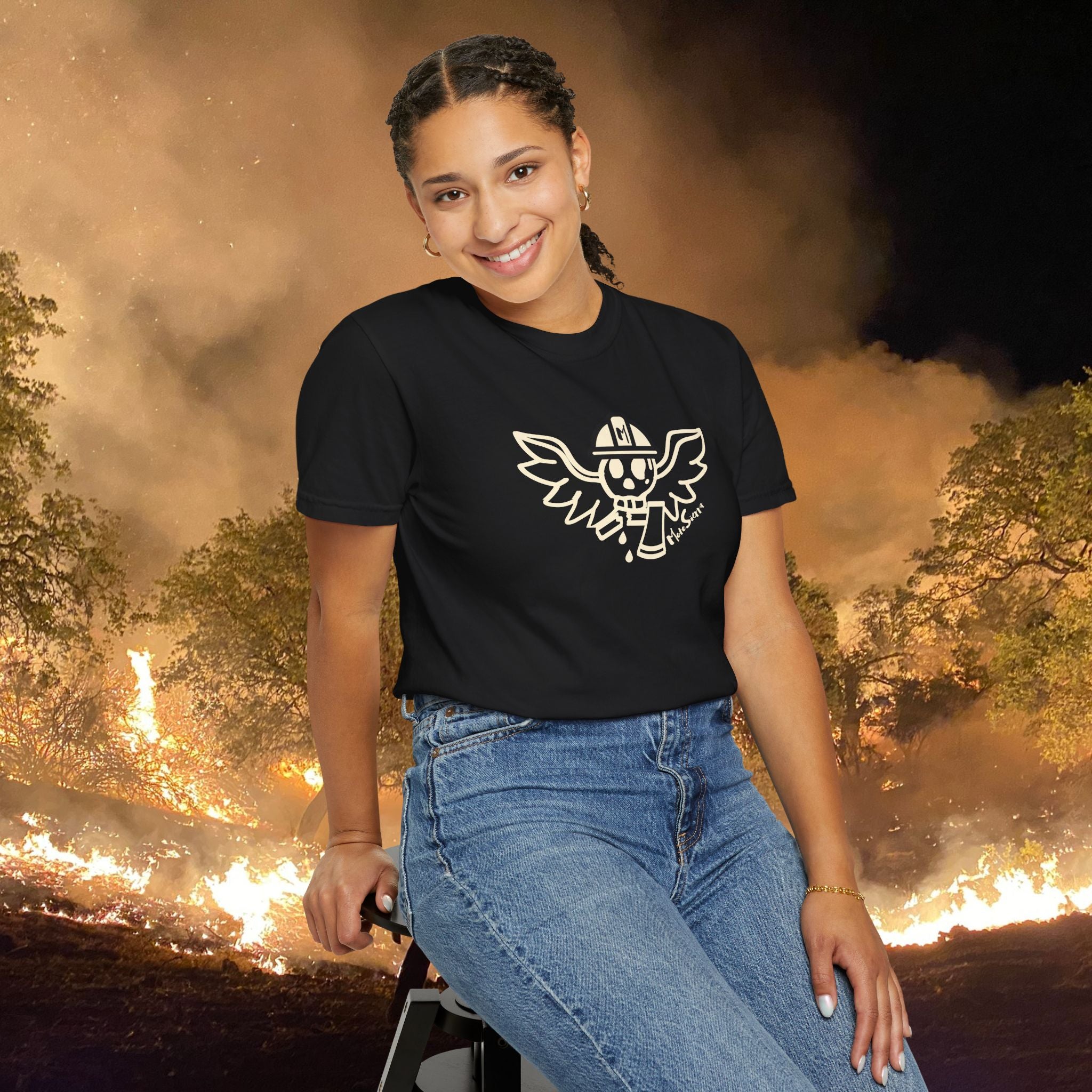 Les Halles Unisex Garment-Dyed T-shirt