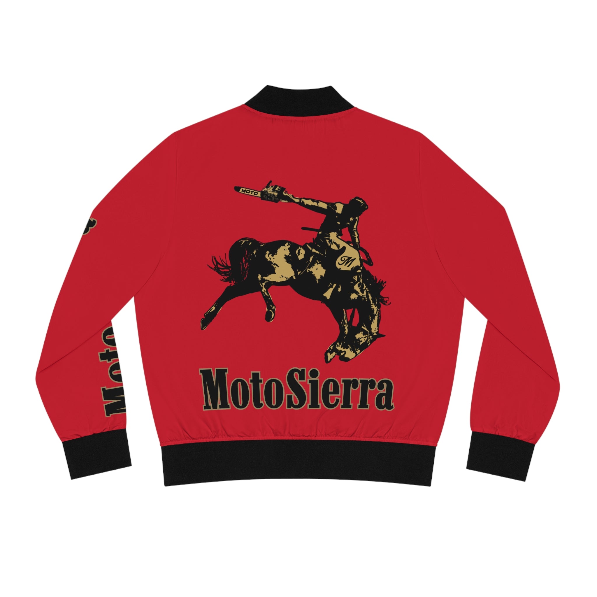 MotoSierra Red Women's Bomber Jacket