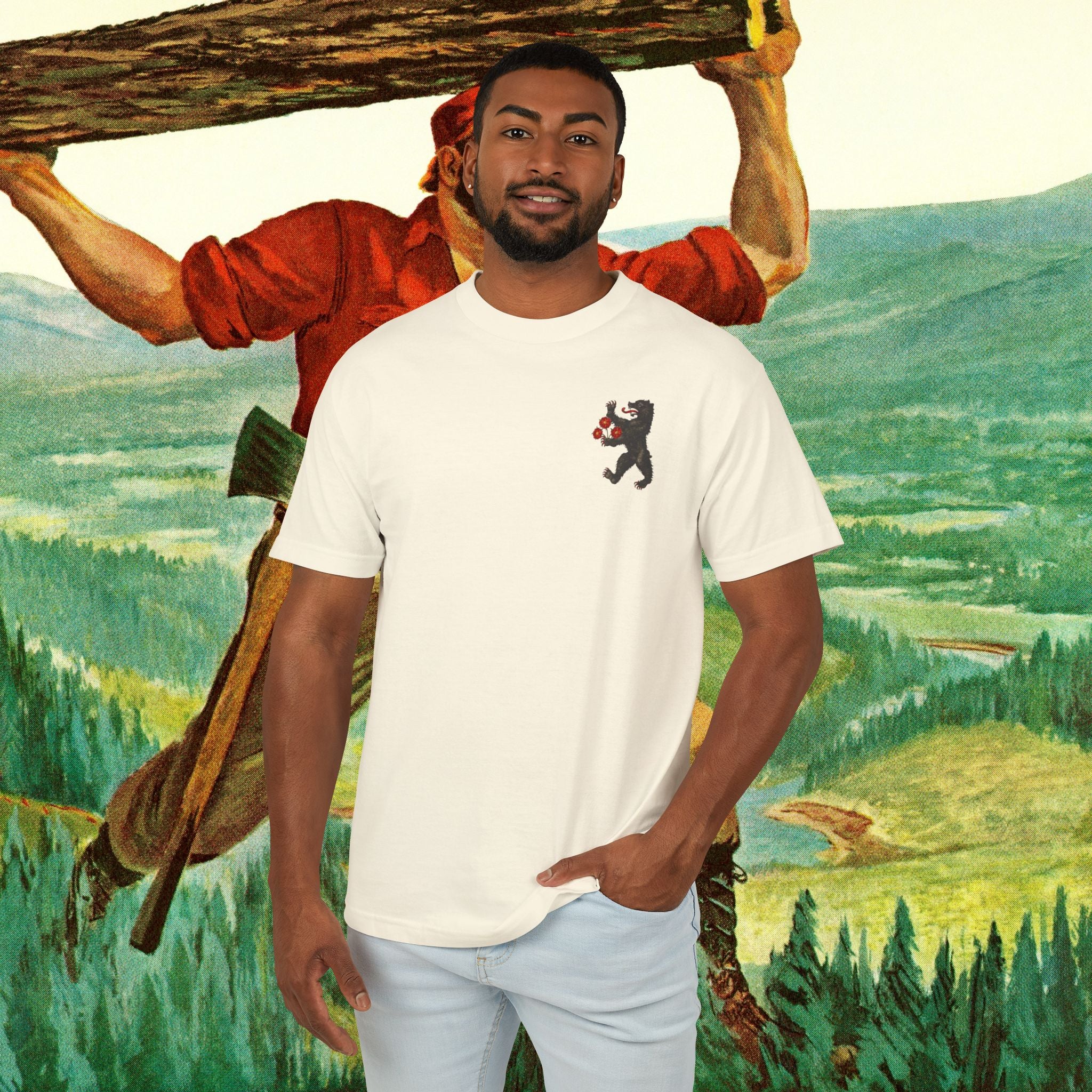 The Bear Unisex Garment-Dyed Heavyweight Cotton Tee