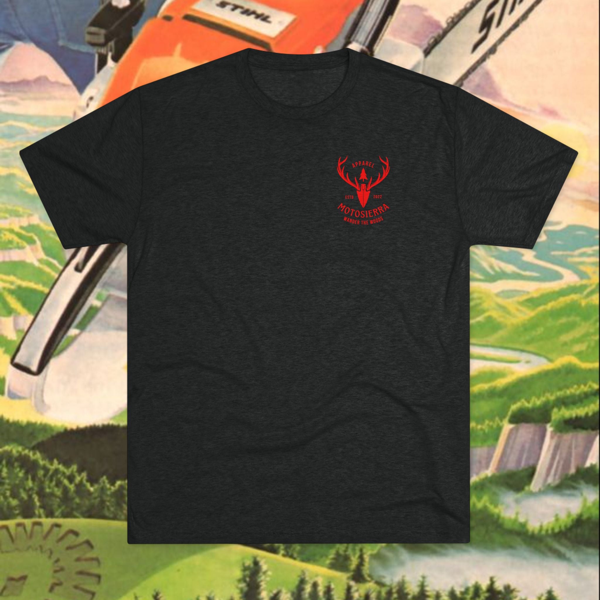 Antler Logo Unisex Tri-Blend Crew Tee