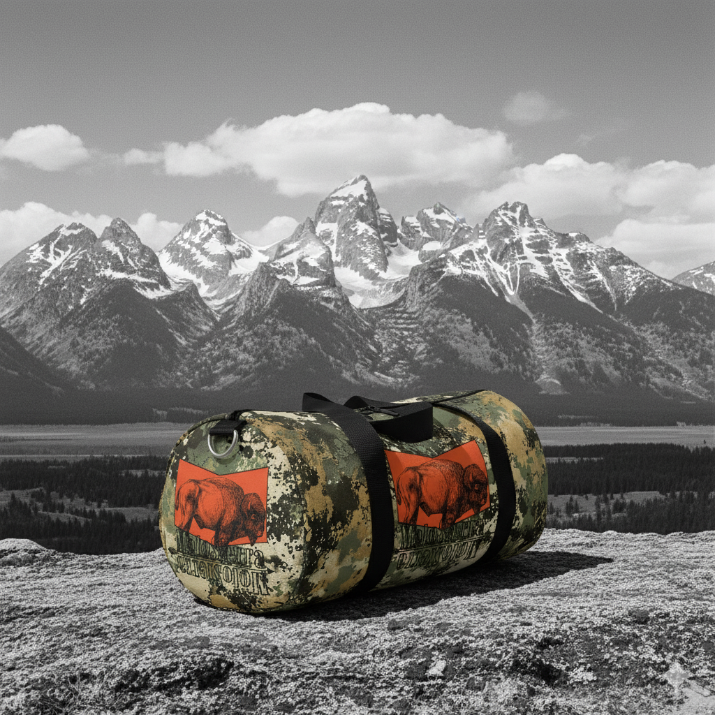 Bison Logo Flecktarn Duffel Bag