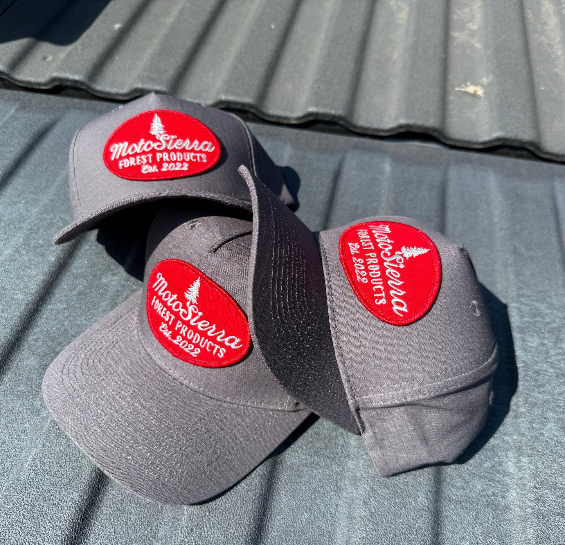 Gray Ripstop Snapback Hat