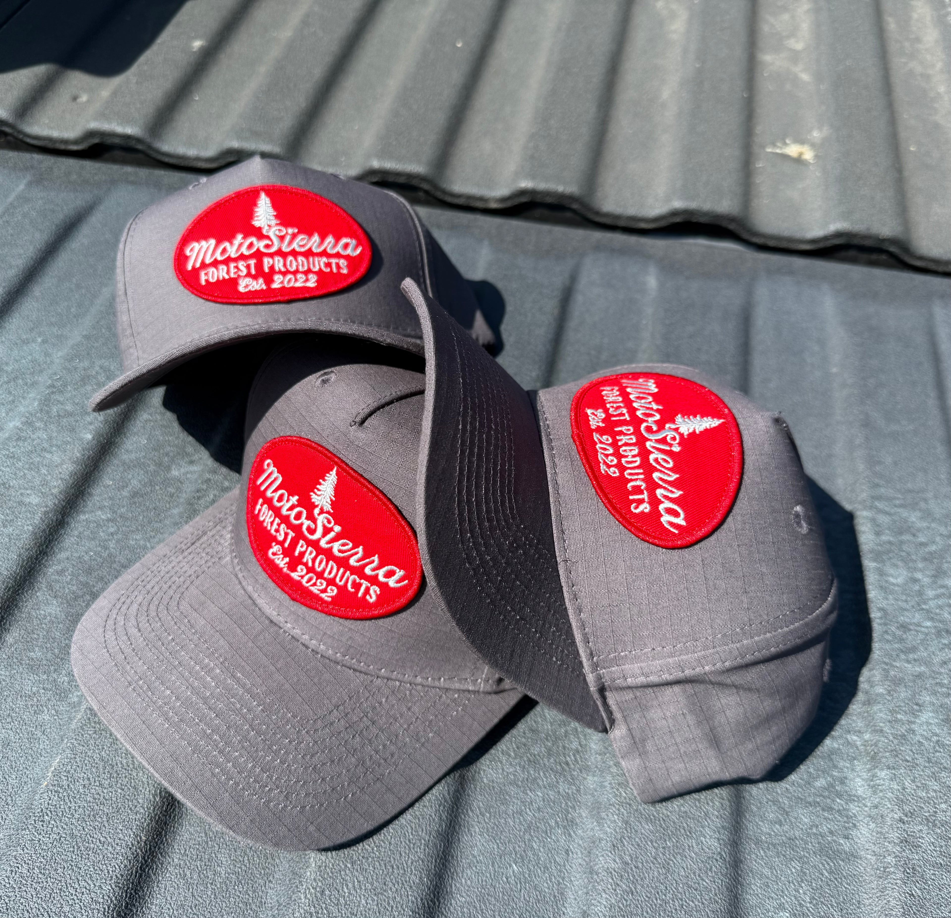Gray Ripstop Snapback Hat